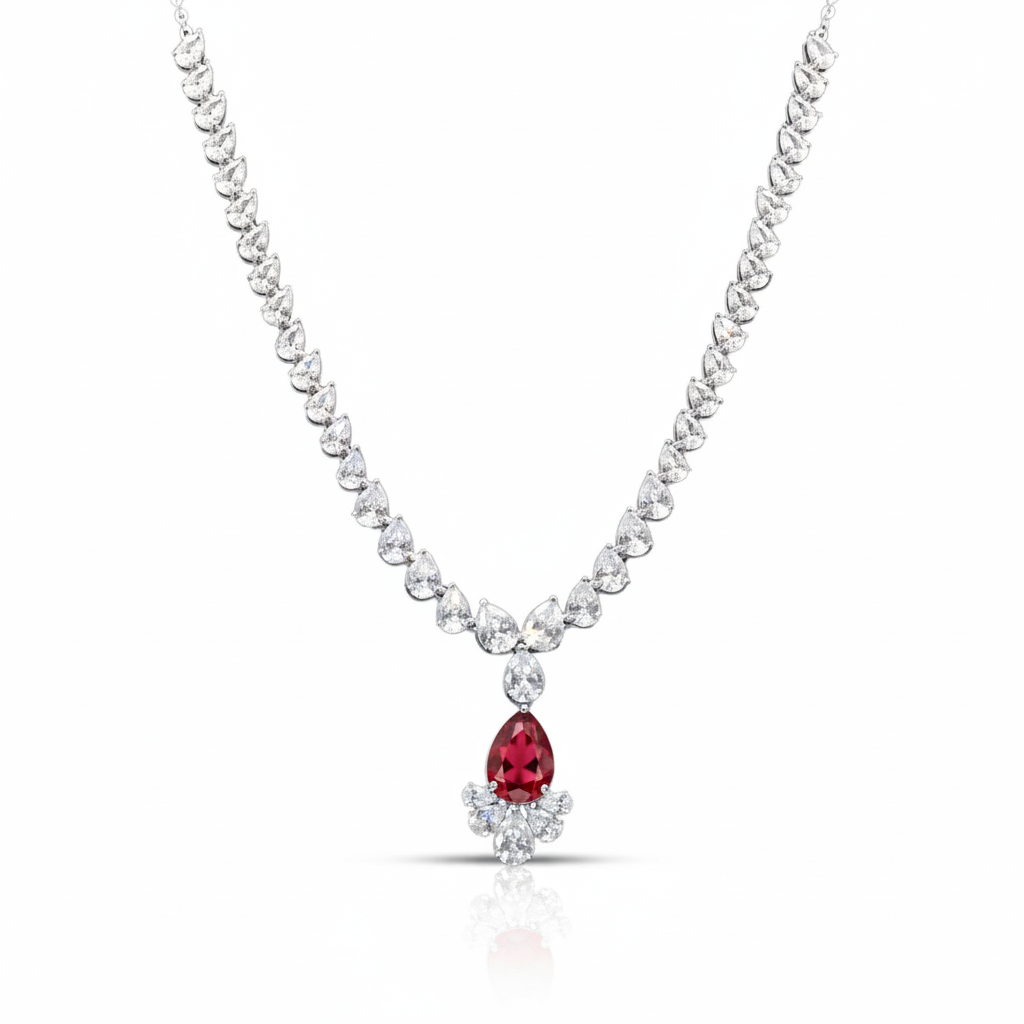 Crimson Glow Elegance Necklace