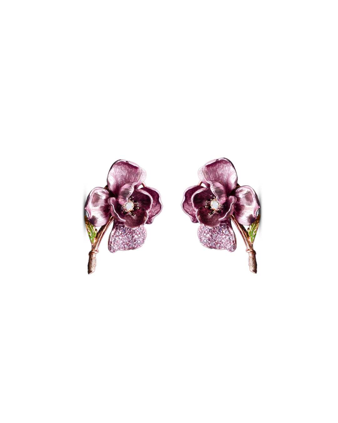 Blush Stem Bloom Earrings