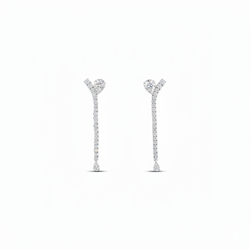 Crystal Radiance Cluster Drop Earrings