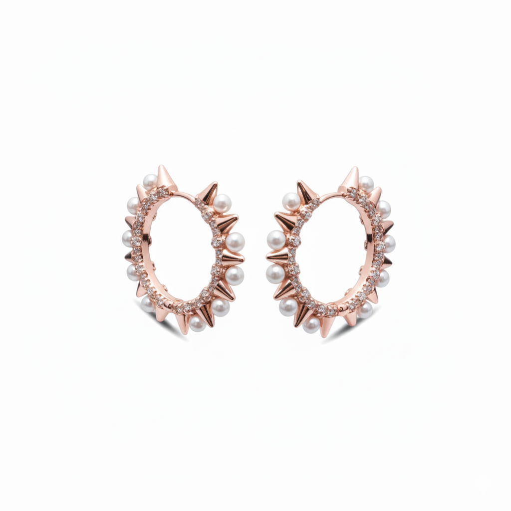 Golden Pearl Classic Hoops