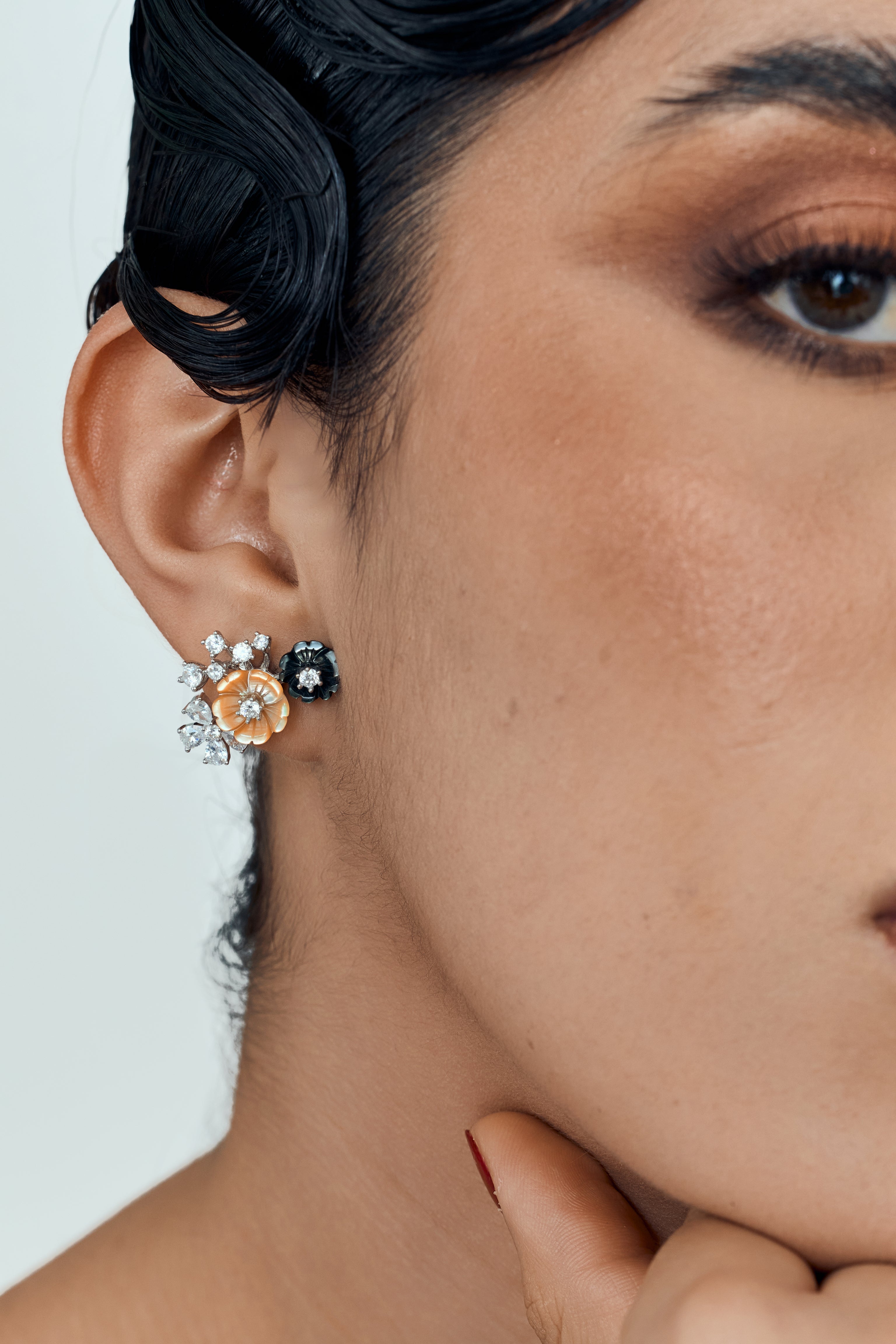 Radiant Blossom Cluster Sunflower bloom Earrings