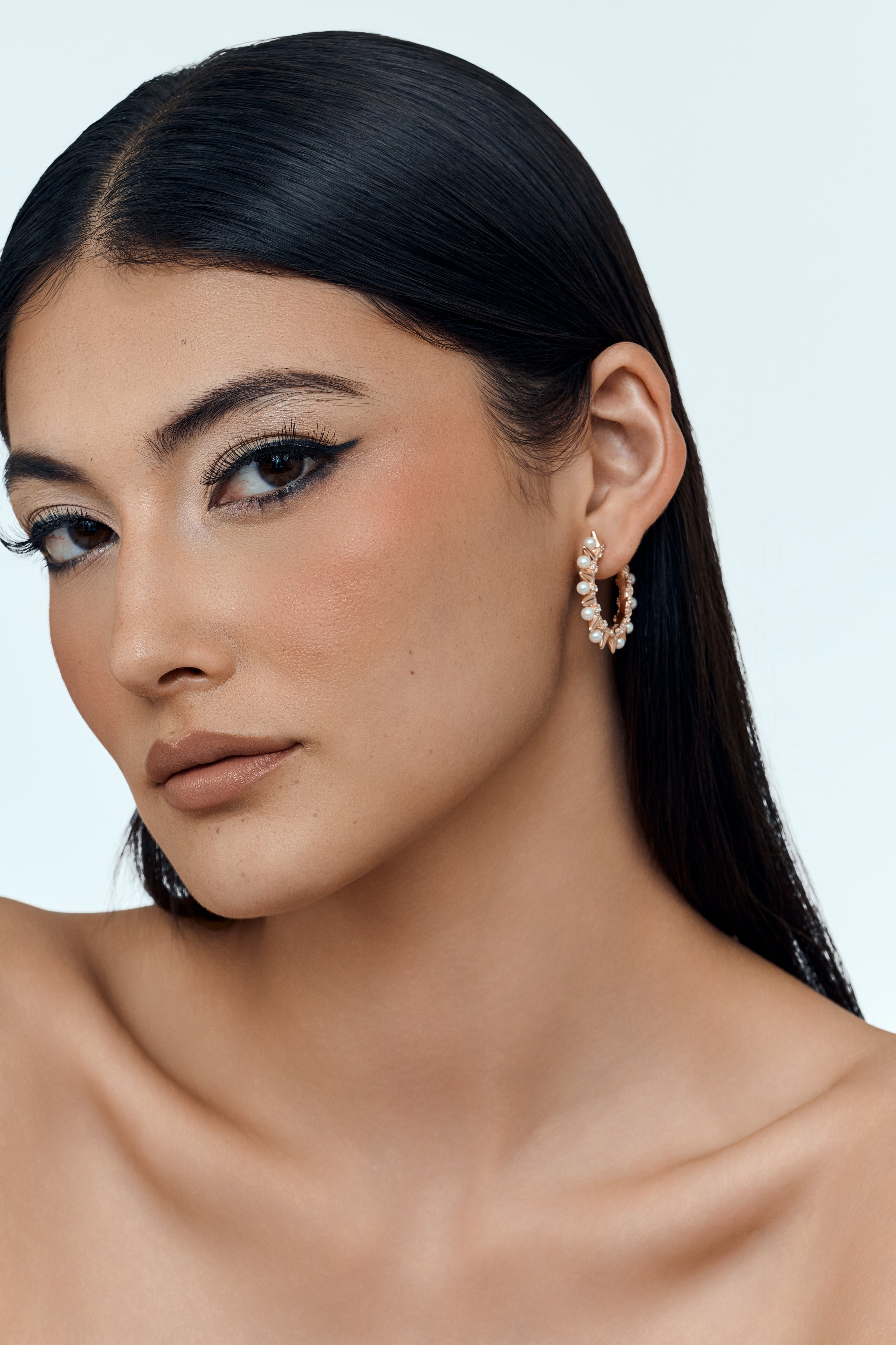 Golden Pearl Classic Hoops