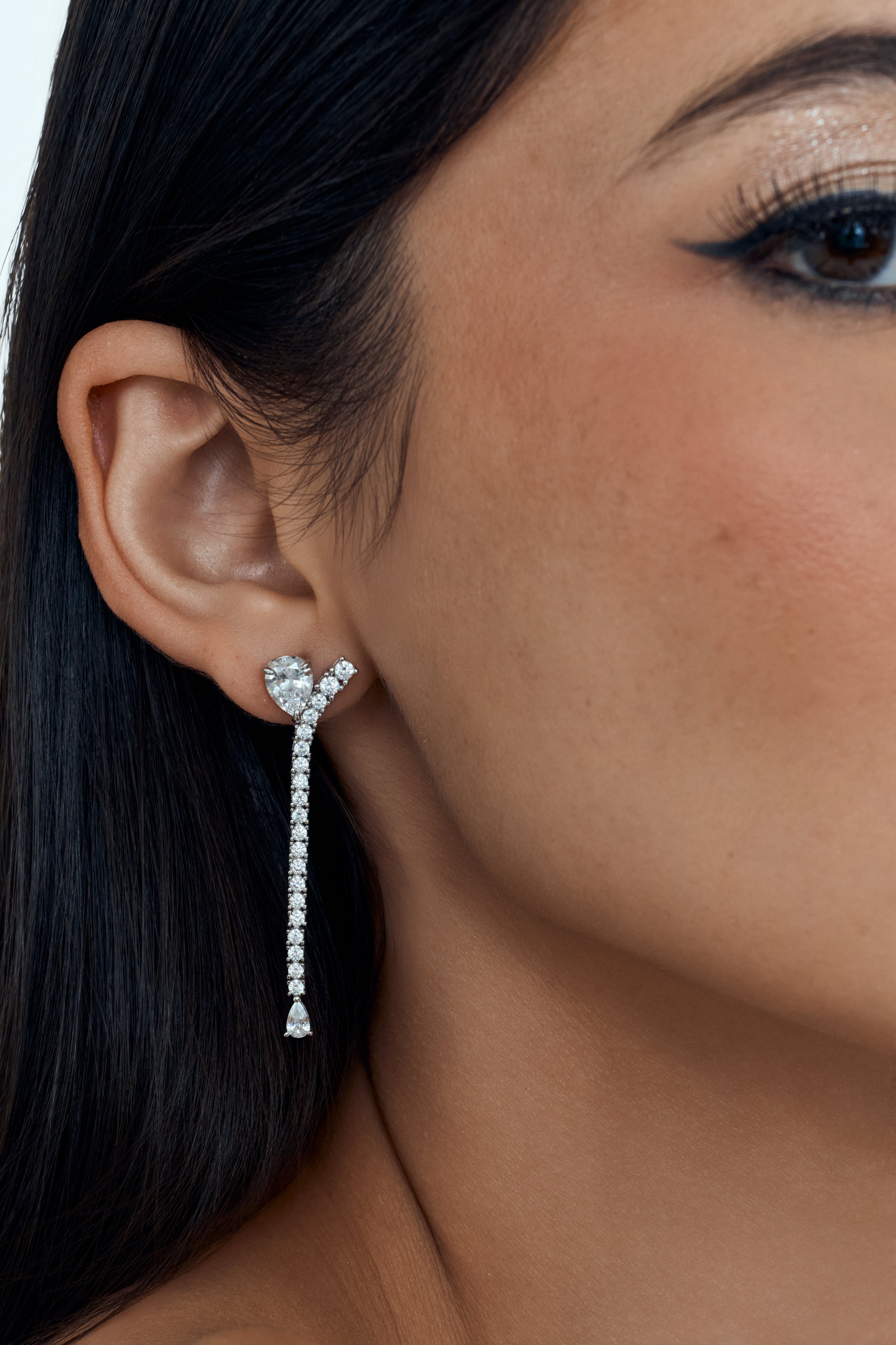 Crystal Radiance Cluster Drop Earrings