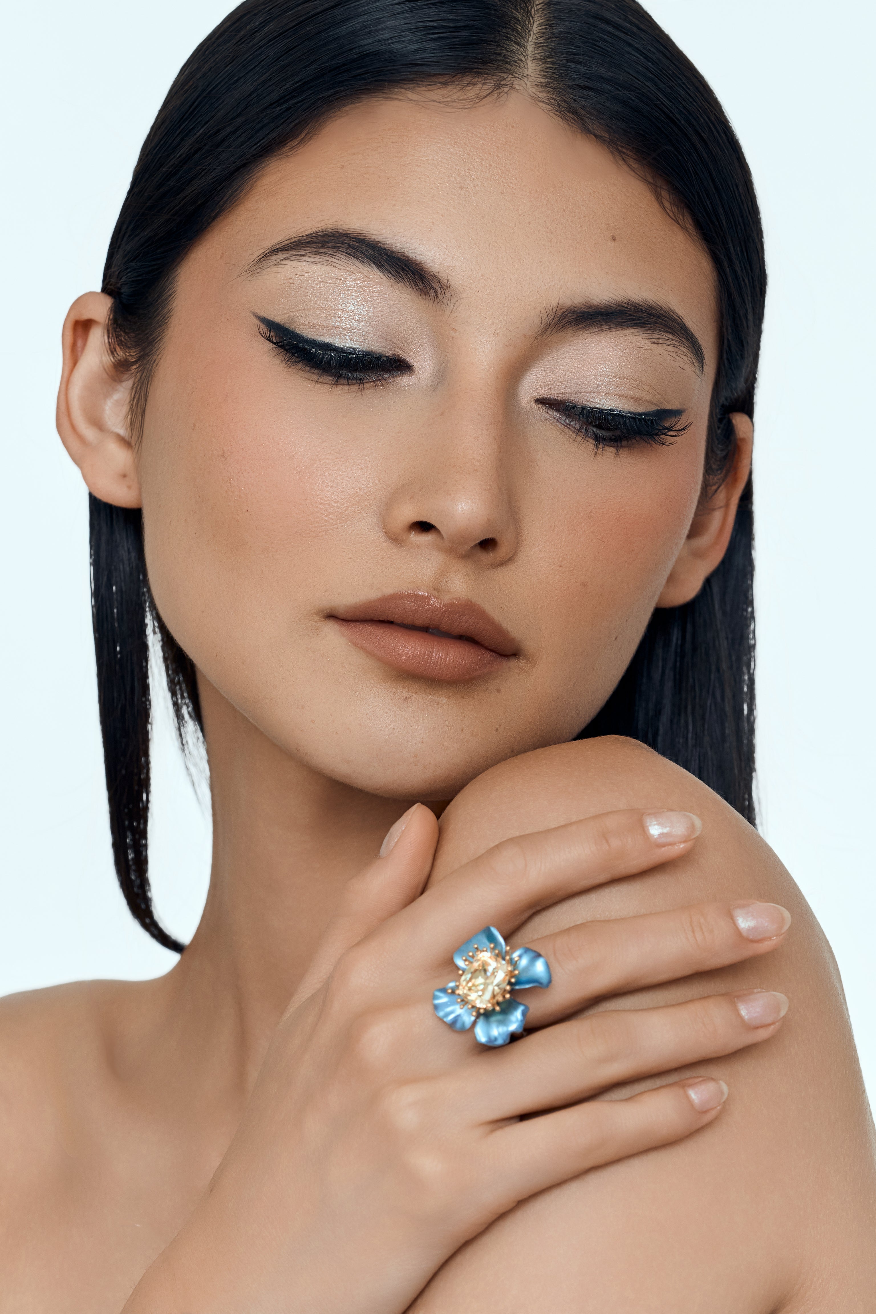 Celestial Bloom Cocktail Ring
