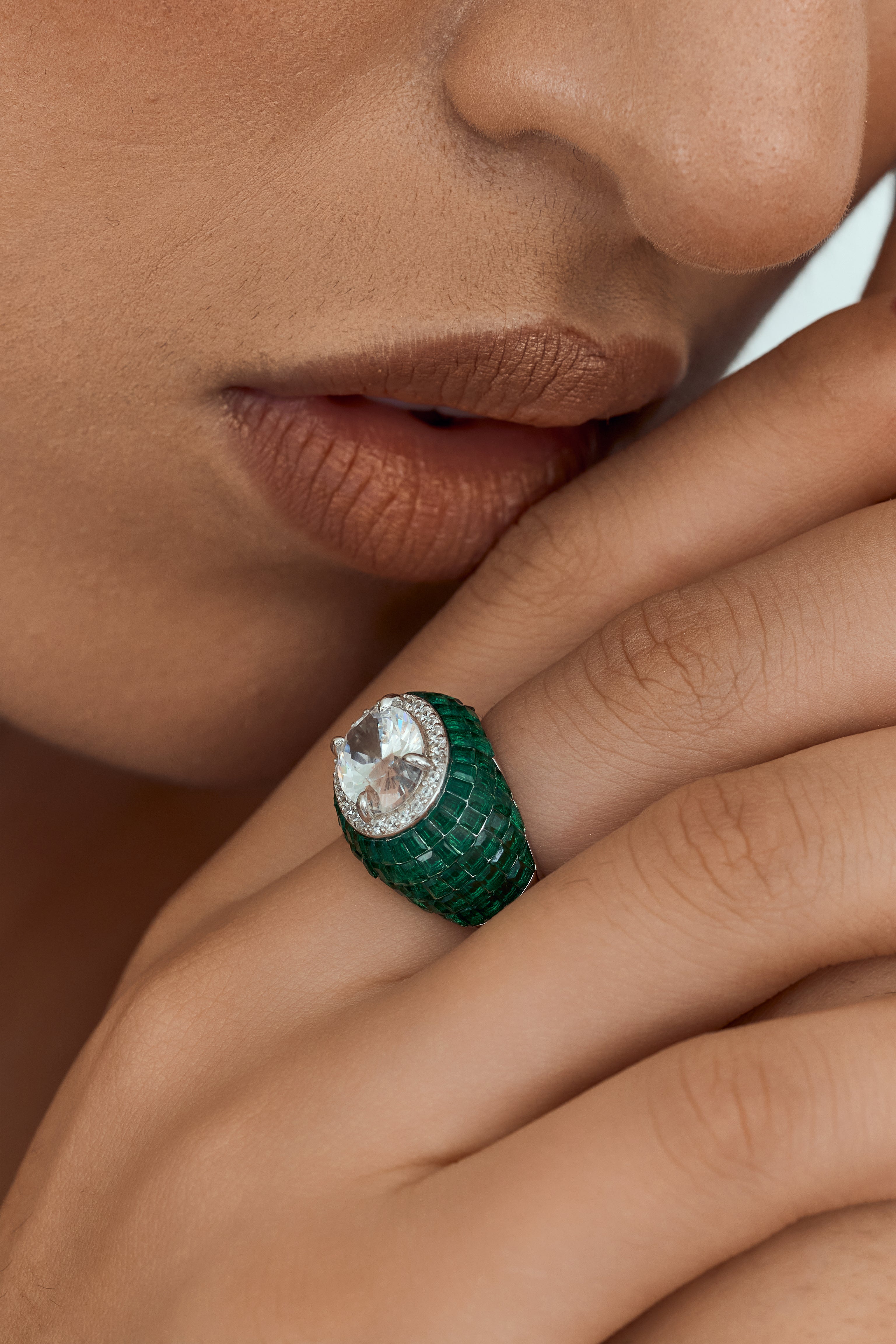 Emerald Elegance Solitaire Ring