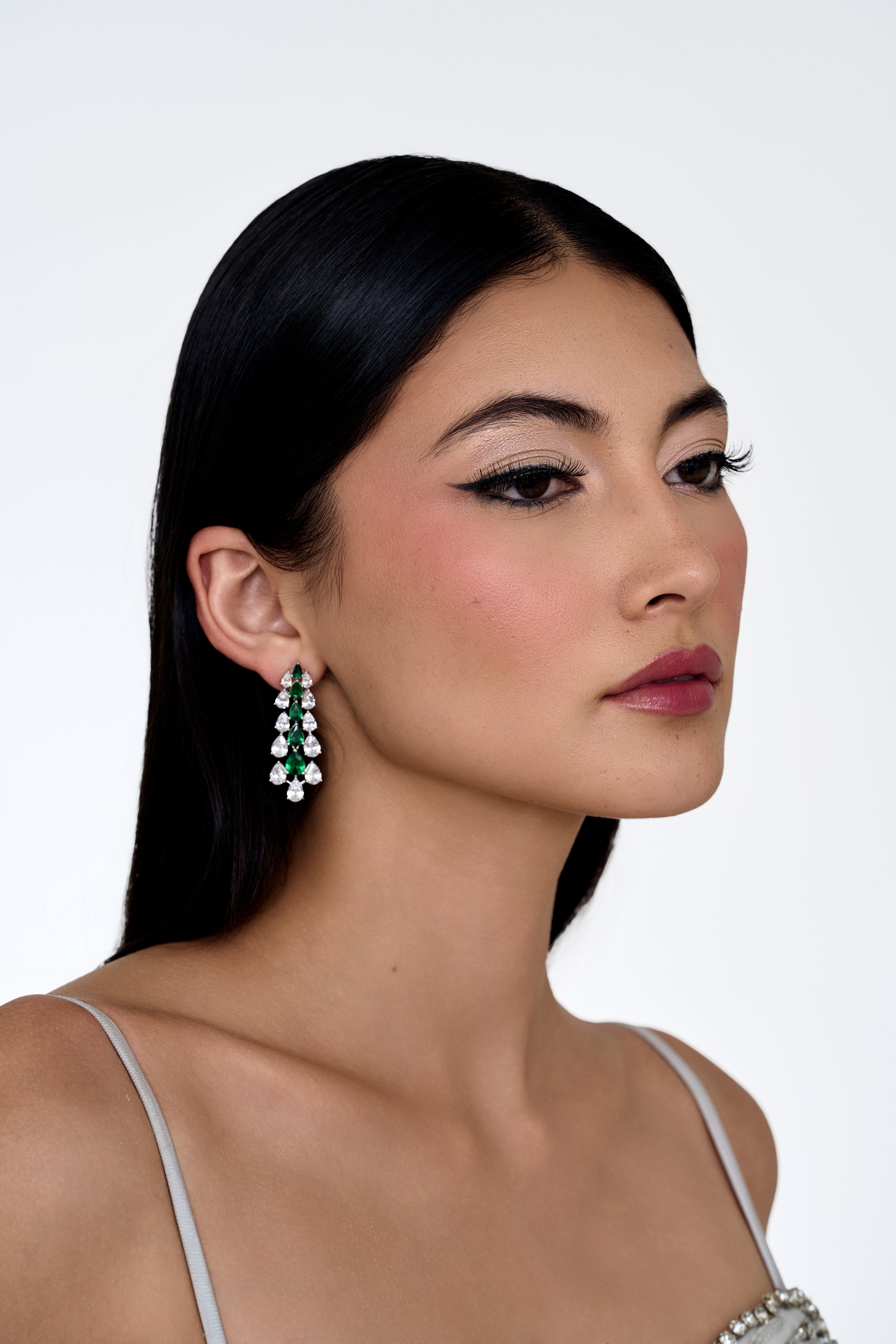 Silver Bloom Cluster Drop Earrings