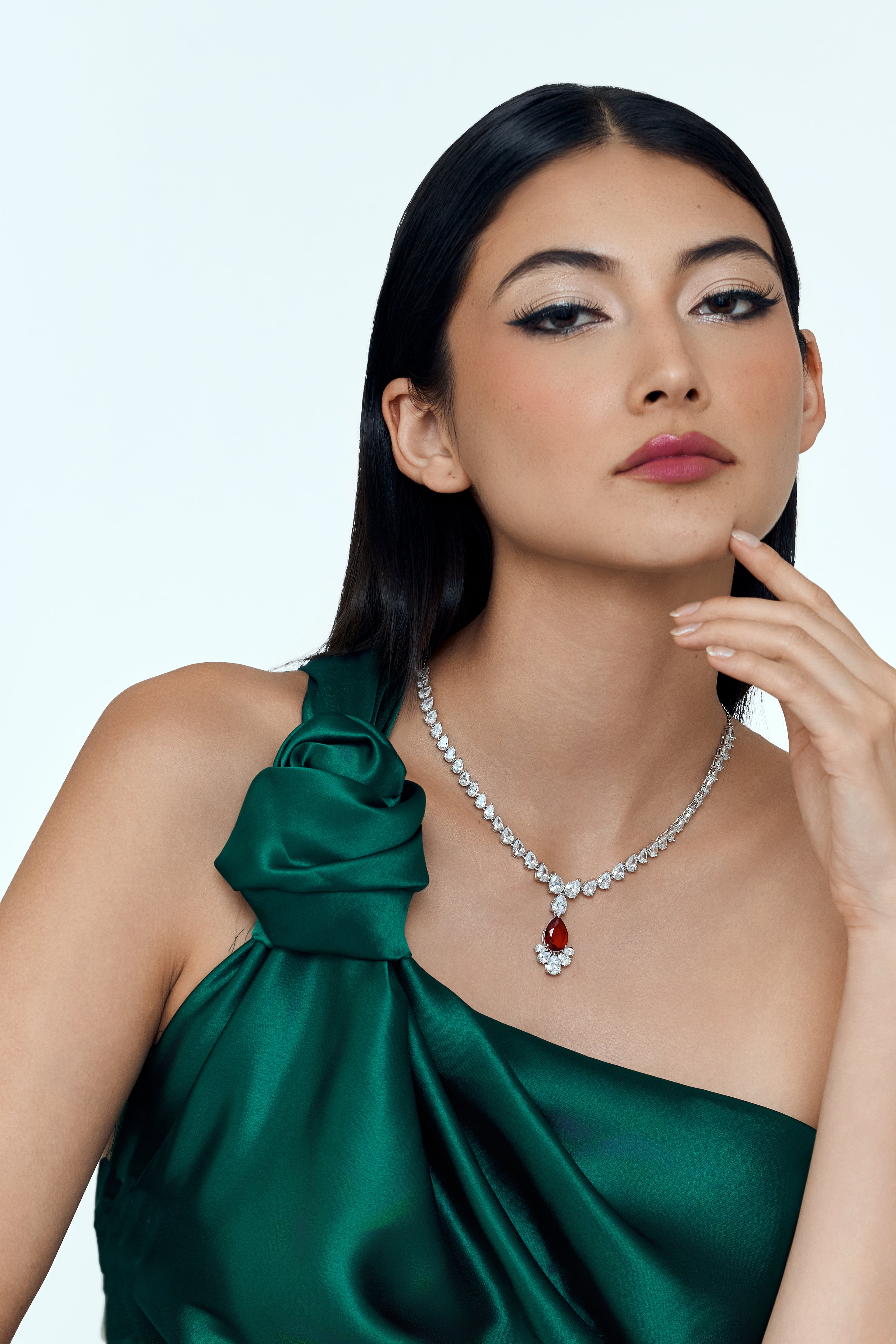 Crimson Glow Elegance Necklace