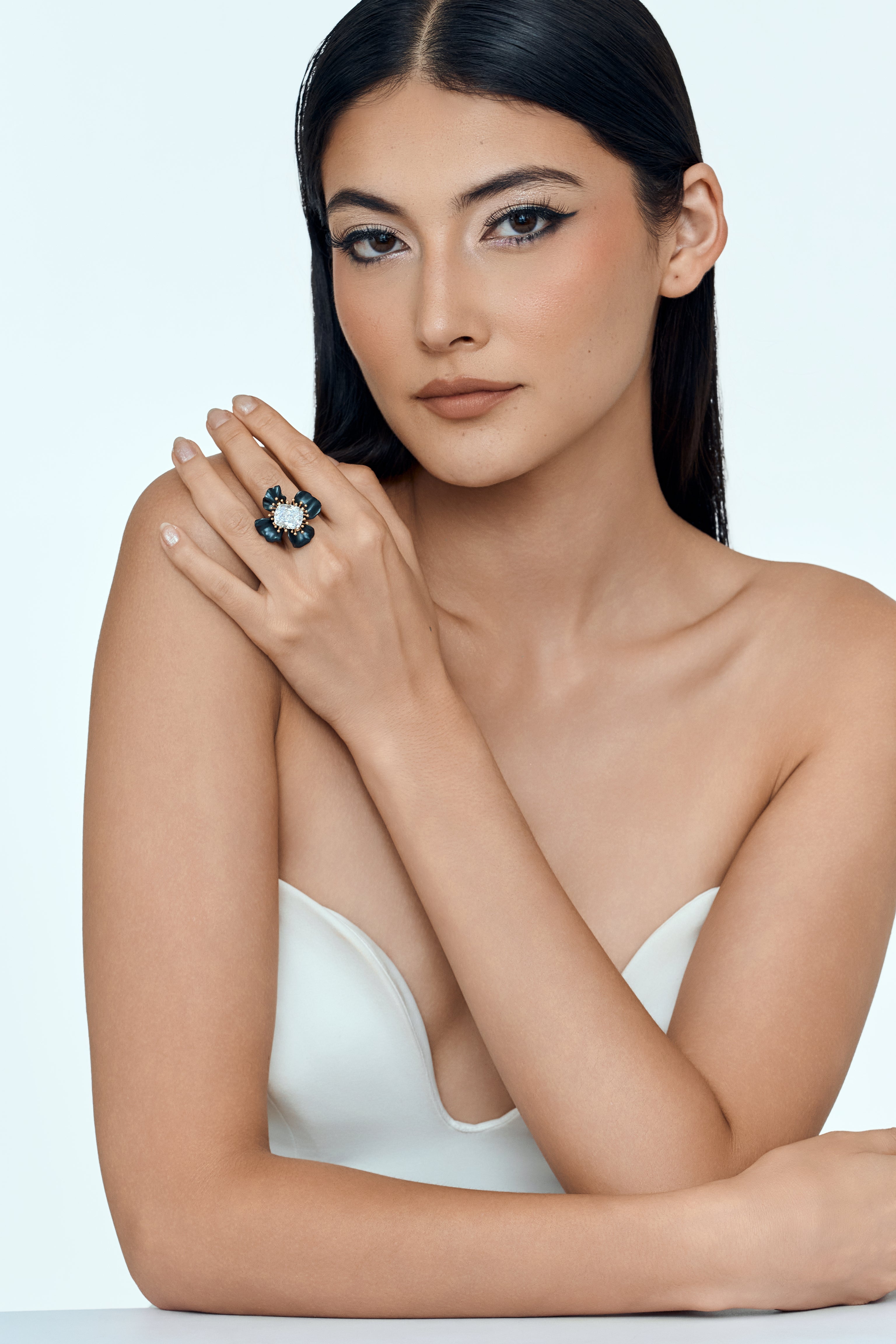 Celestial Bloom Cocktail Ring