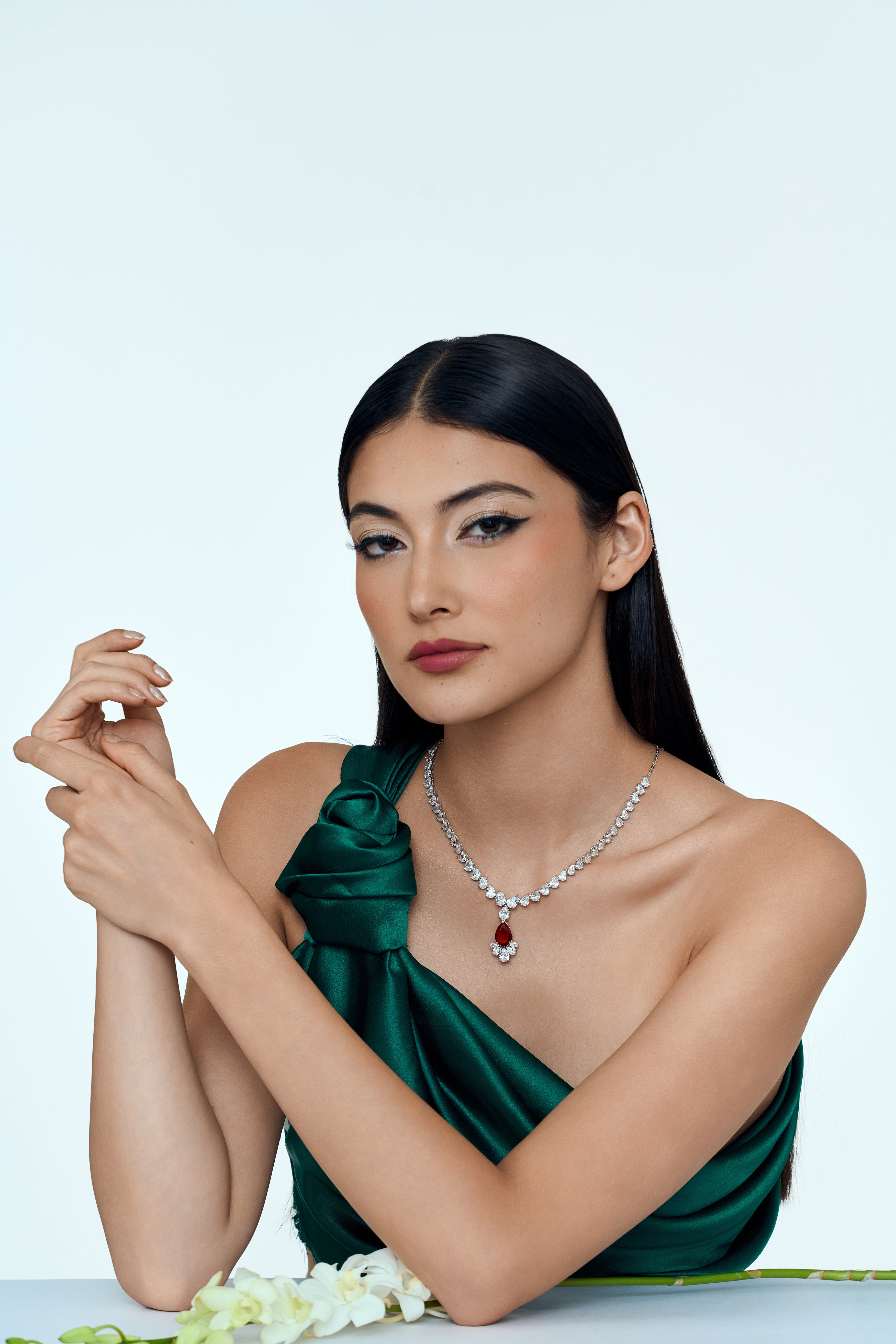 Crimson Glow Elegance Necklace