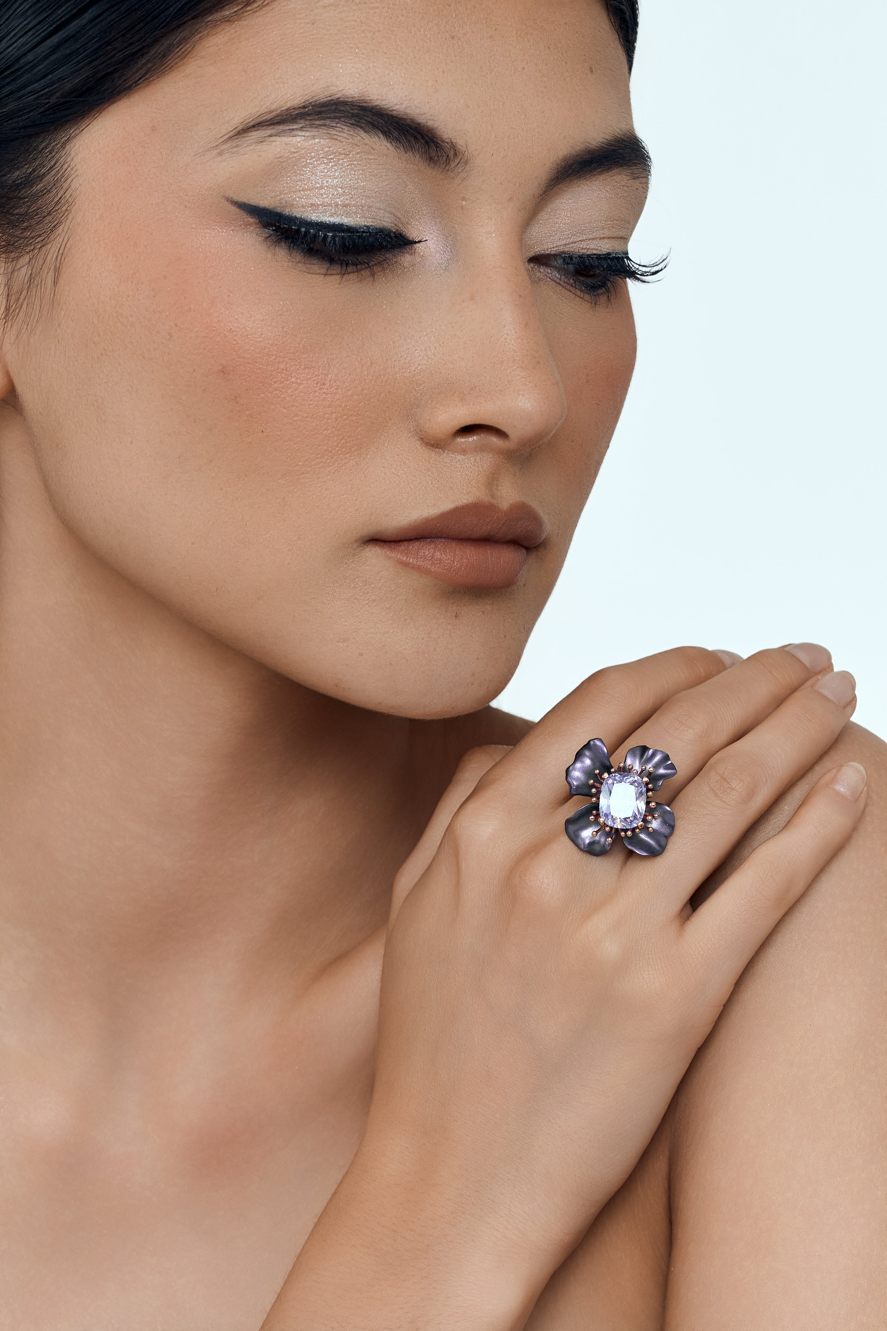 Celestial Bloom Cocktail Ring