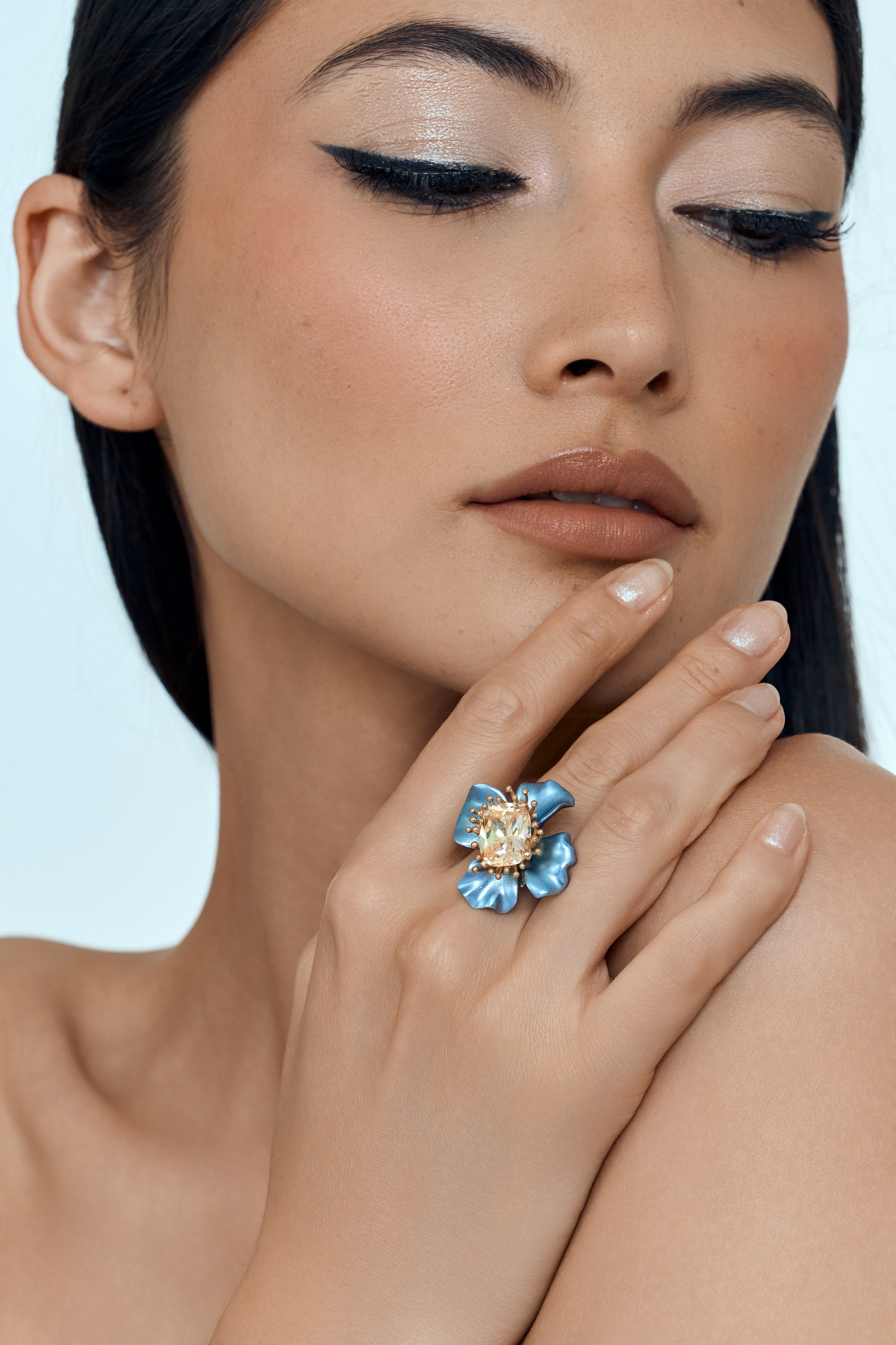 Celestial Bloom Cocktail Ring