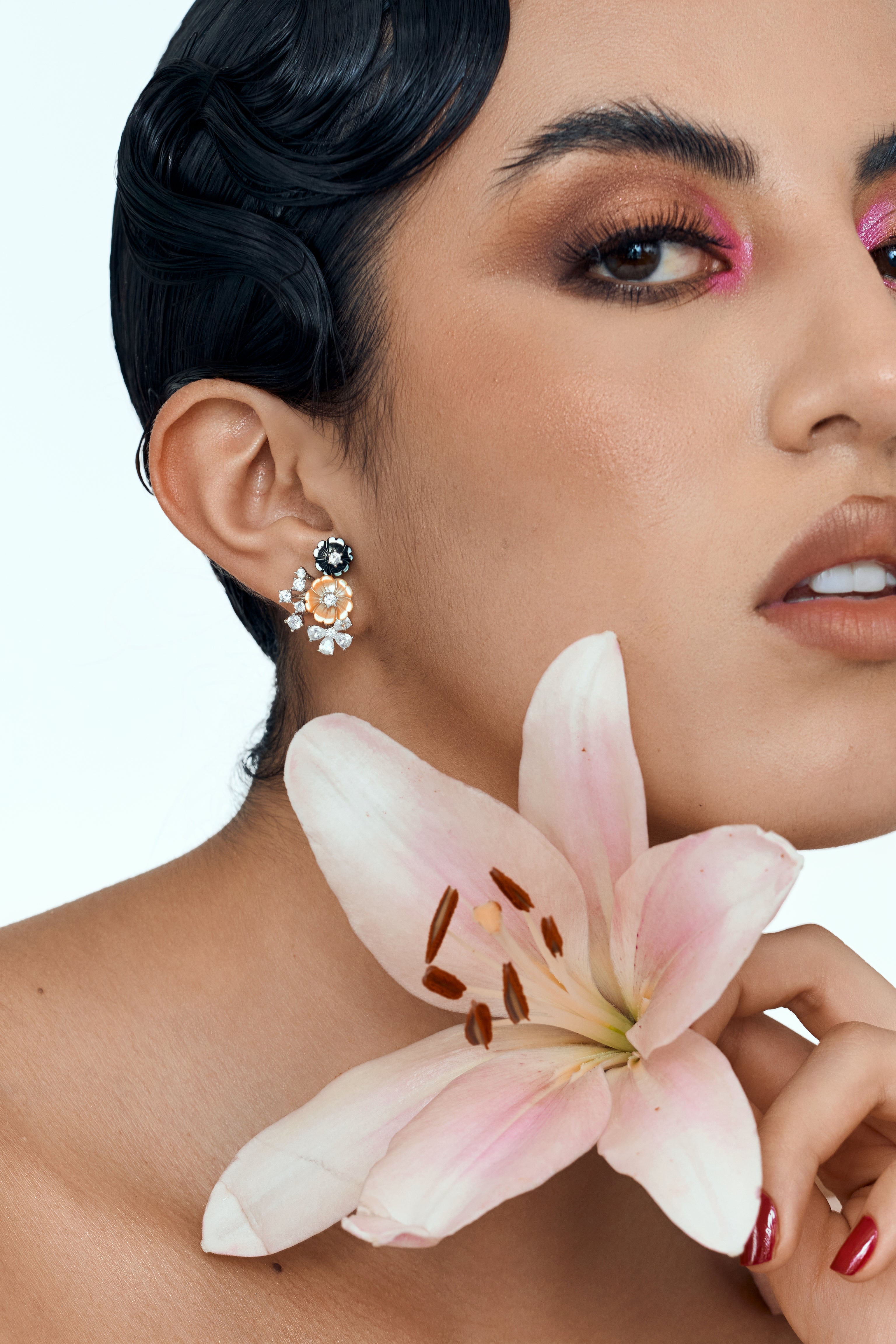 Radiant Blossom Cluster Sunflower bloom Earrings