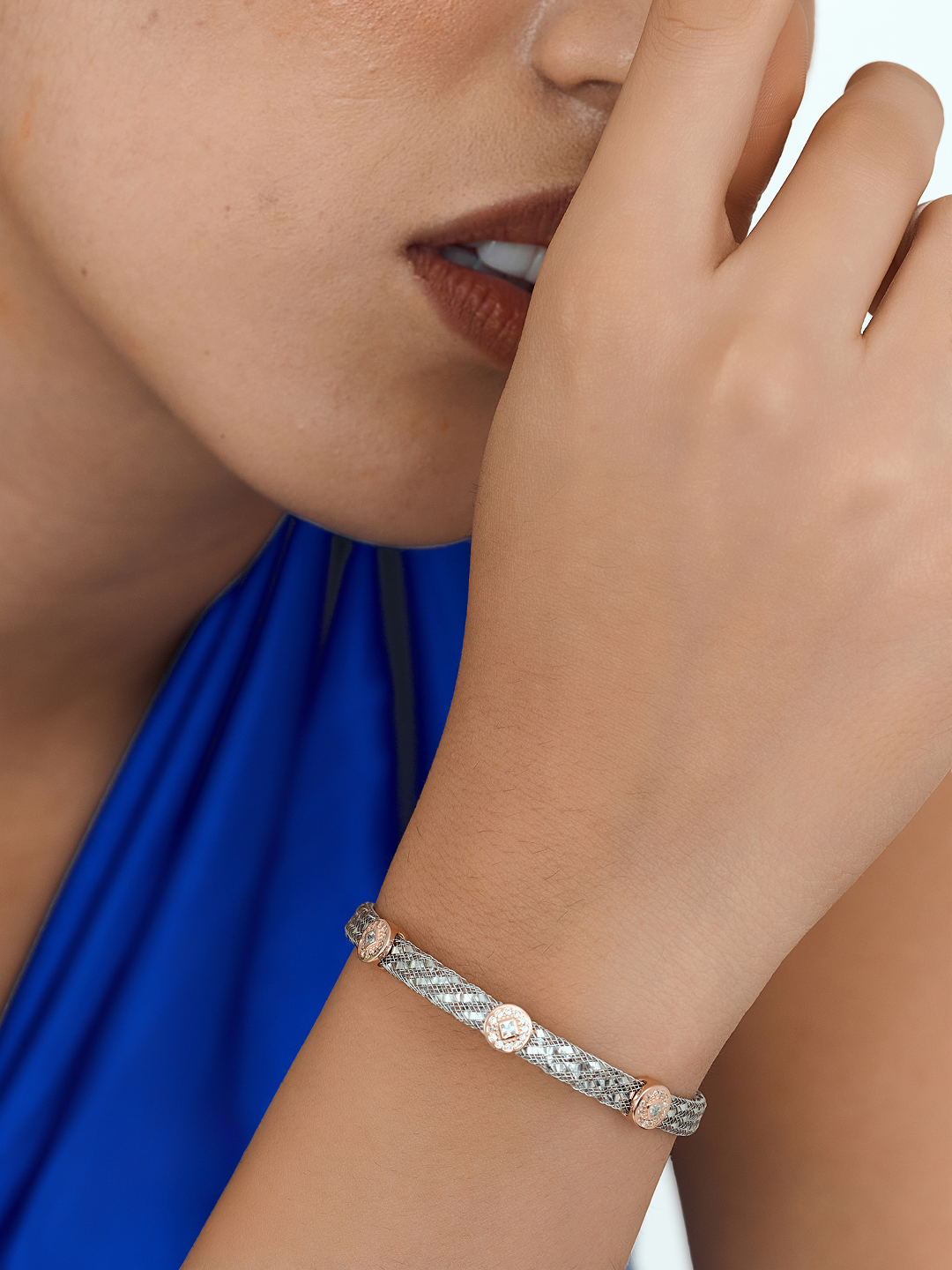 Accent Mesh Bracelet Silver