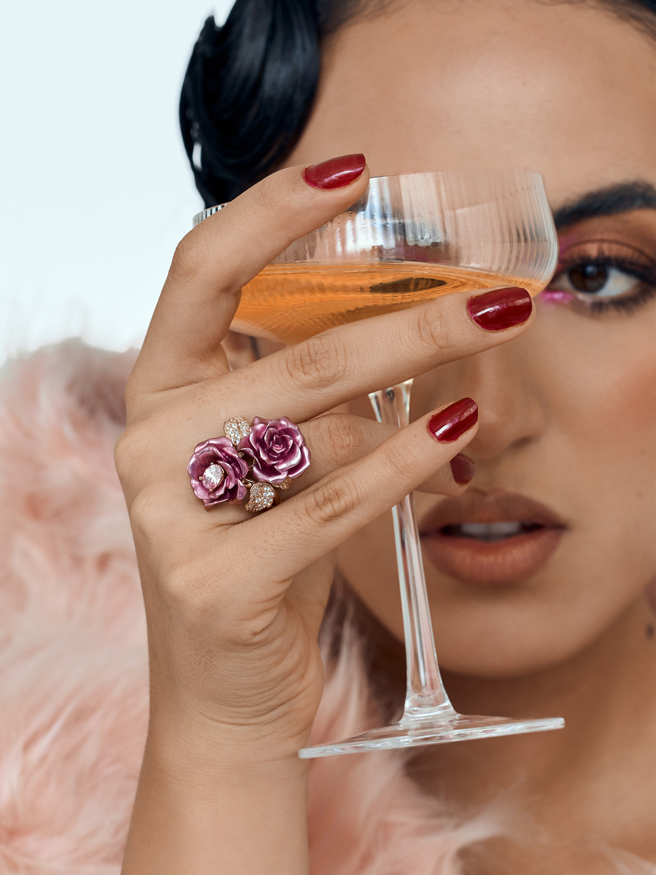 Blush Petal Vine Ring