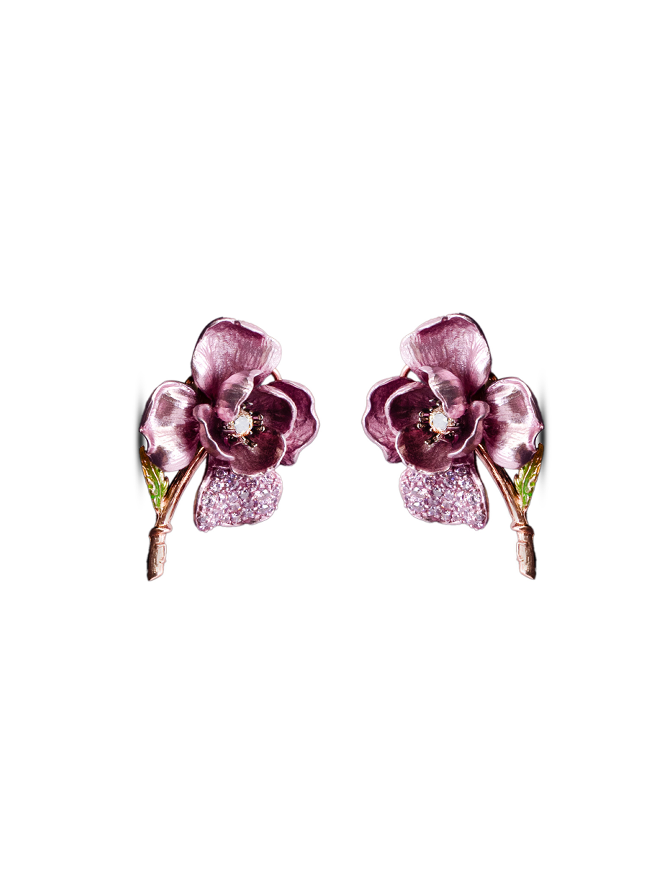 Blush Stem Bloom Earrings