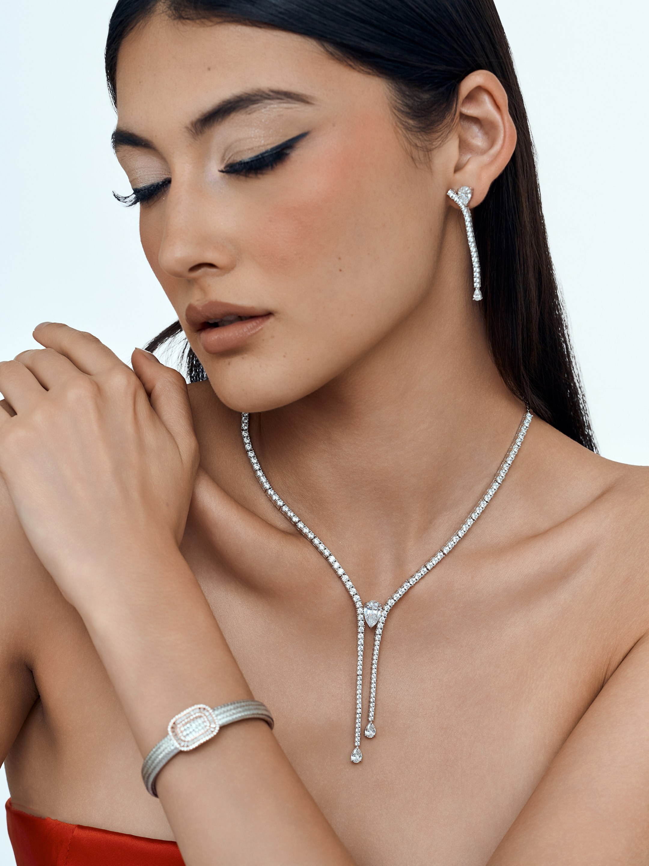 Eternal Spark Cascade Necklace