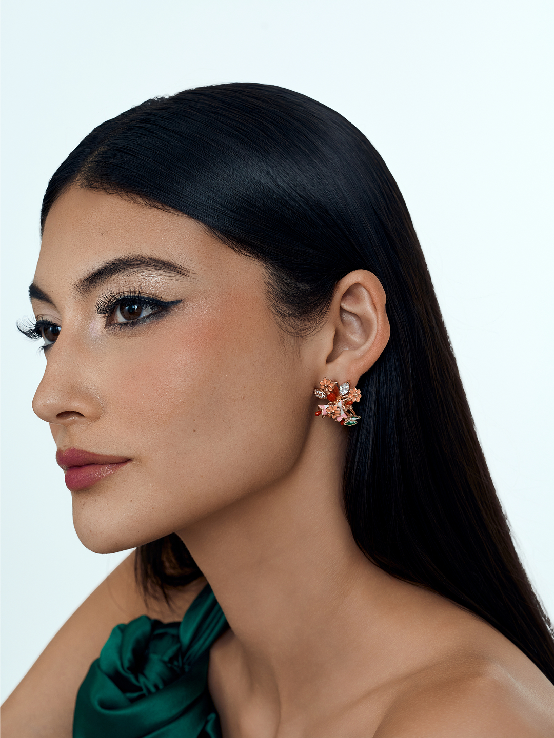 Radiant Blossom Cluster Blush Bloom Earrings