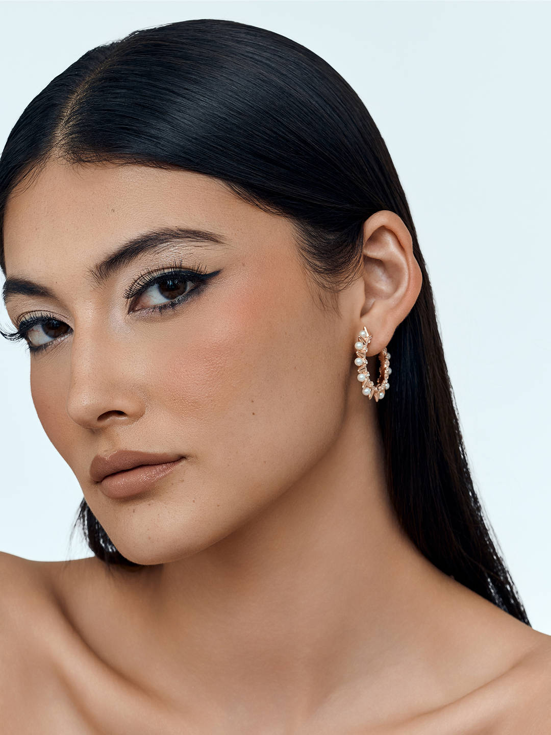 Golden Pearl Classic Hoops