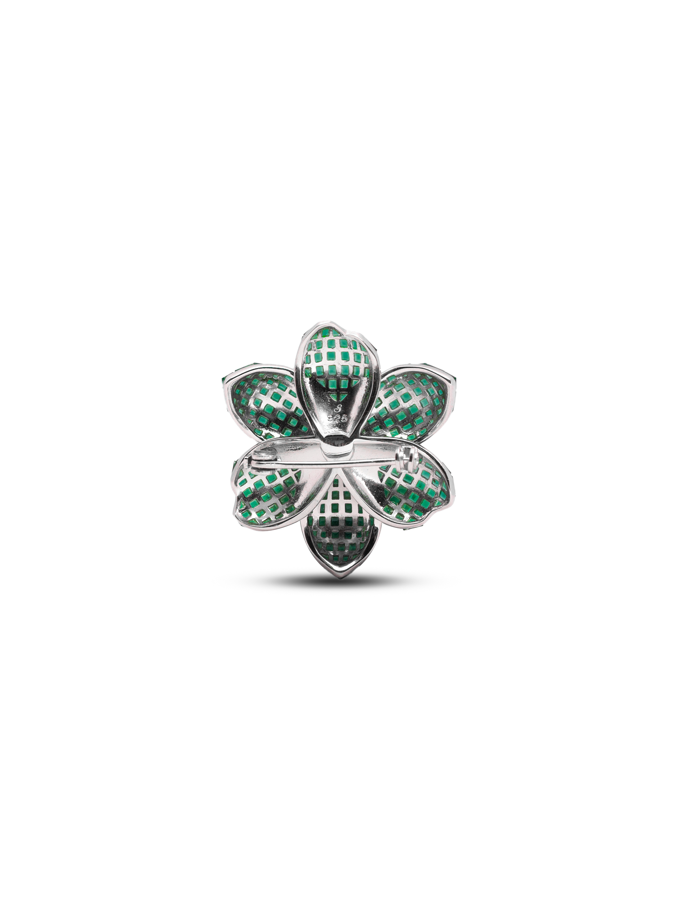 Enchanted Glow Bloom Brooch Emerald