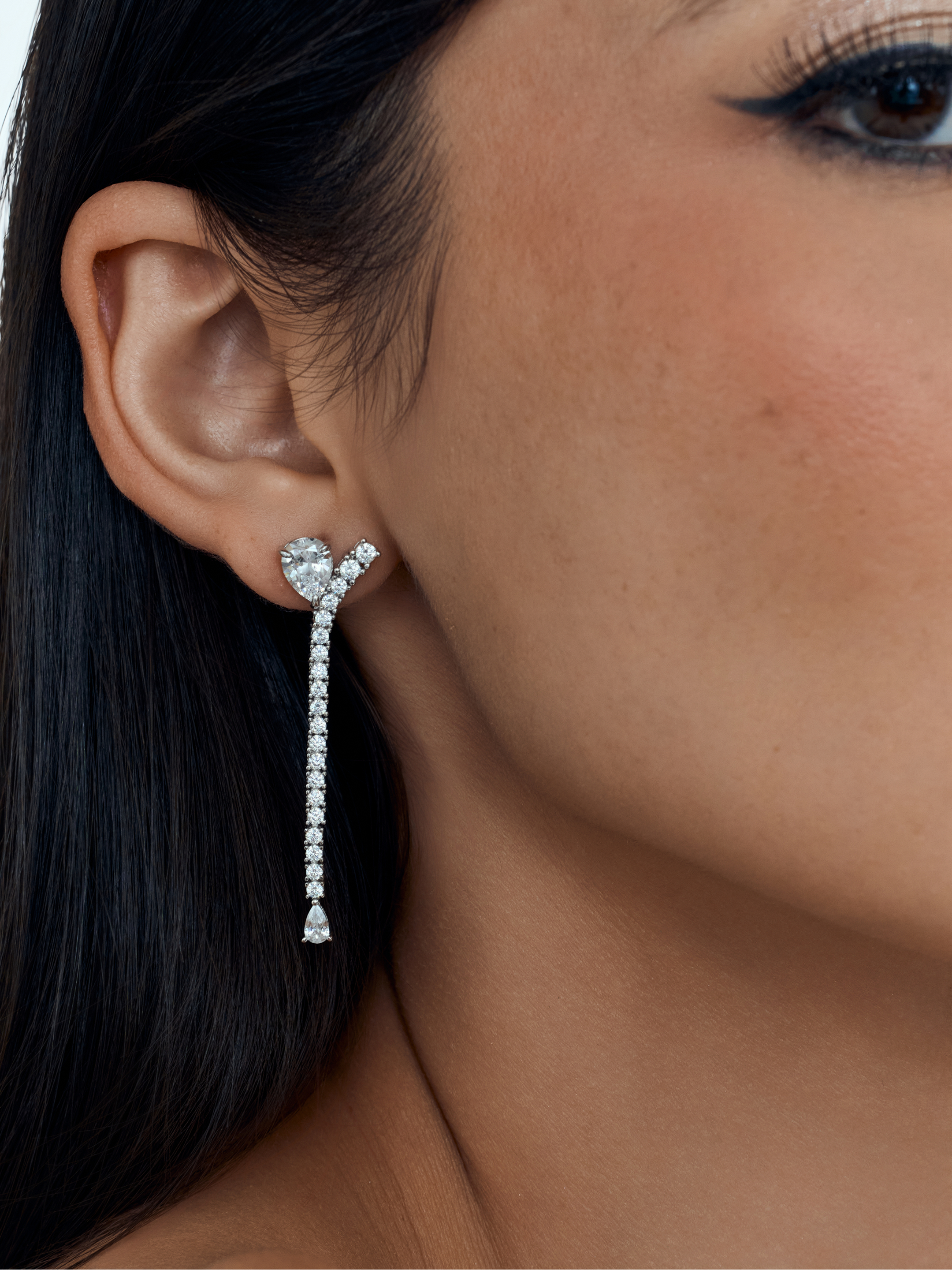Crystal Radiance Cluster Drop Earrings
