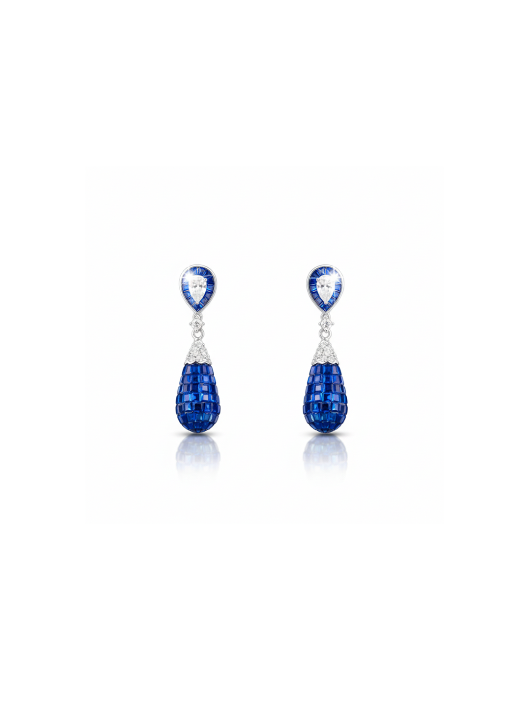 Timeless Glow Drop Earrings Sapphire