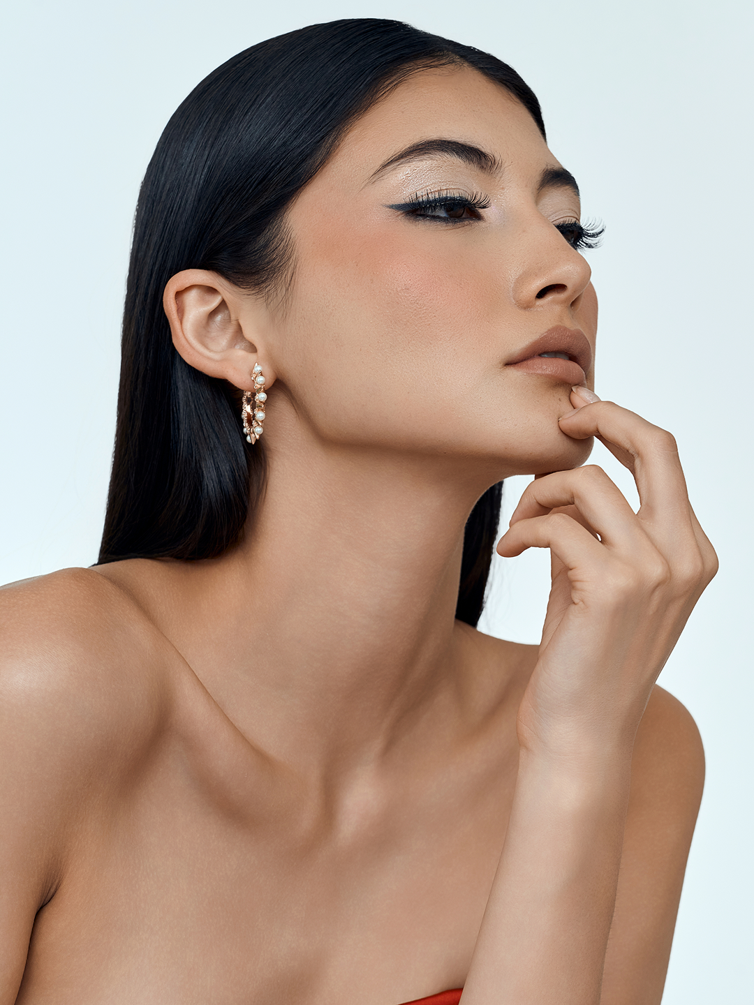 Golden Pearl Classic Hoops