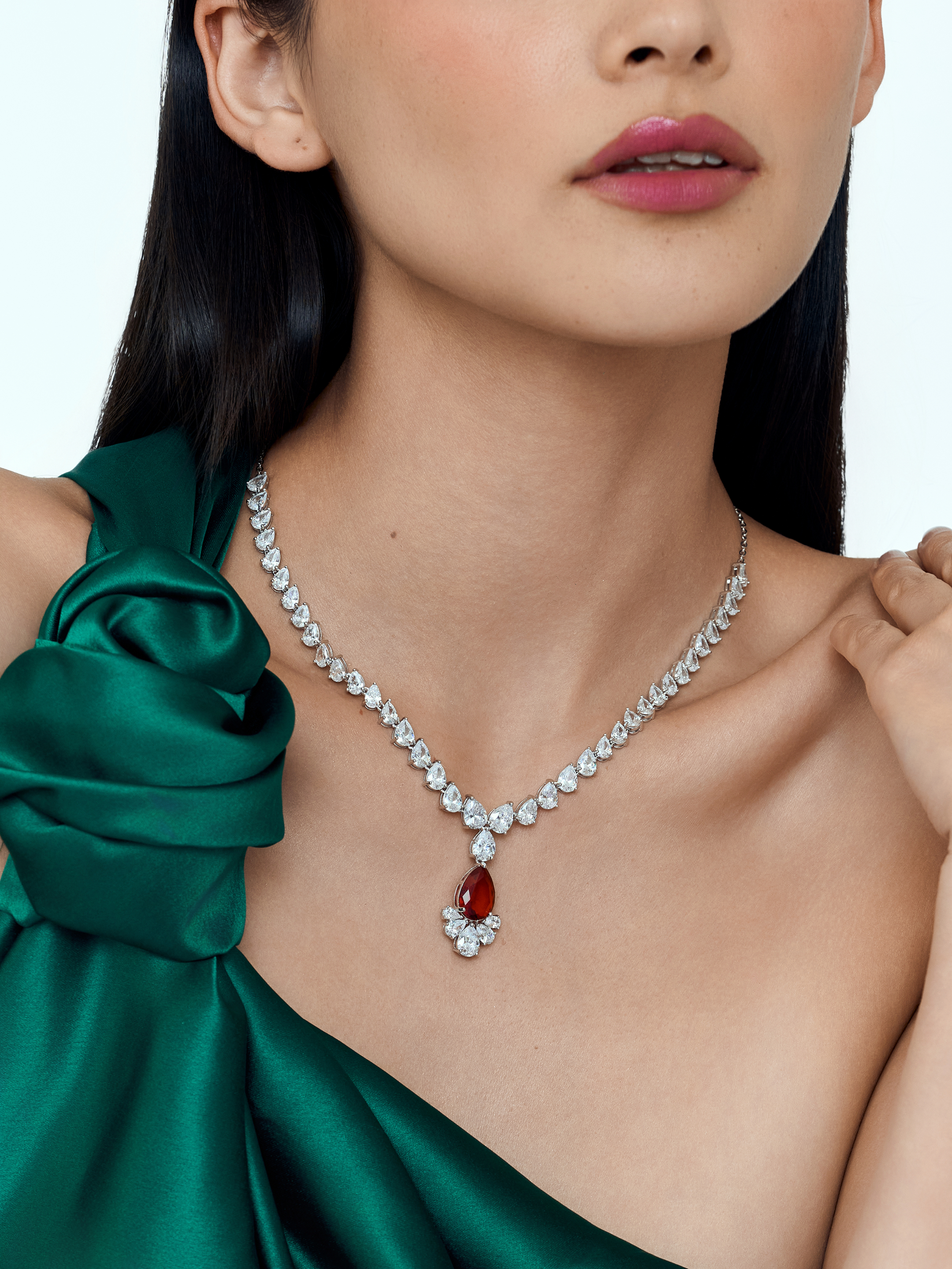 Crimson Glow Elegance Necklace