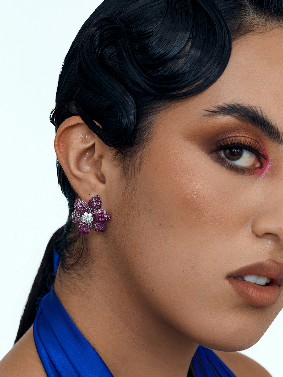 Timeless Bloom Earrings Crimson