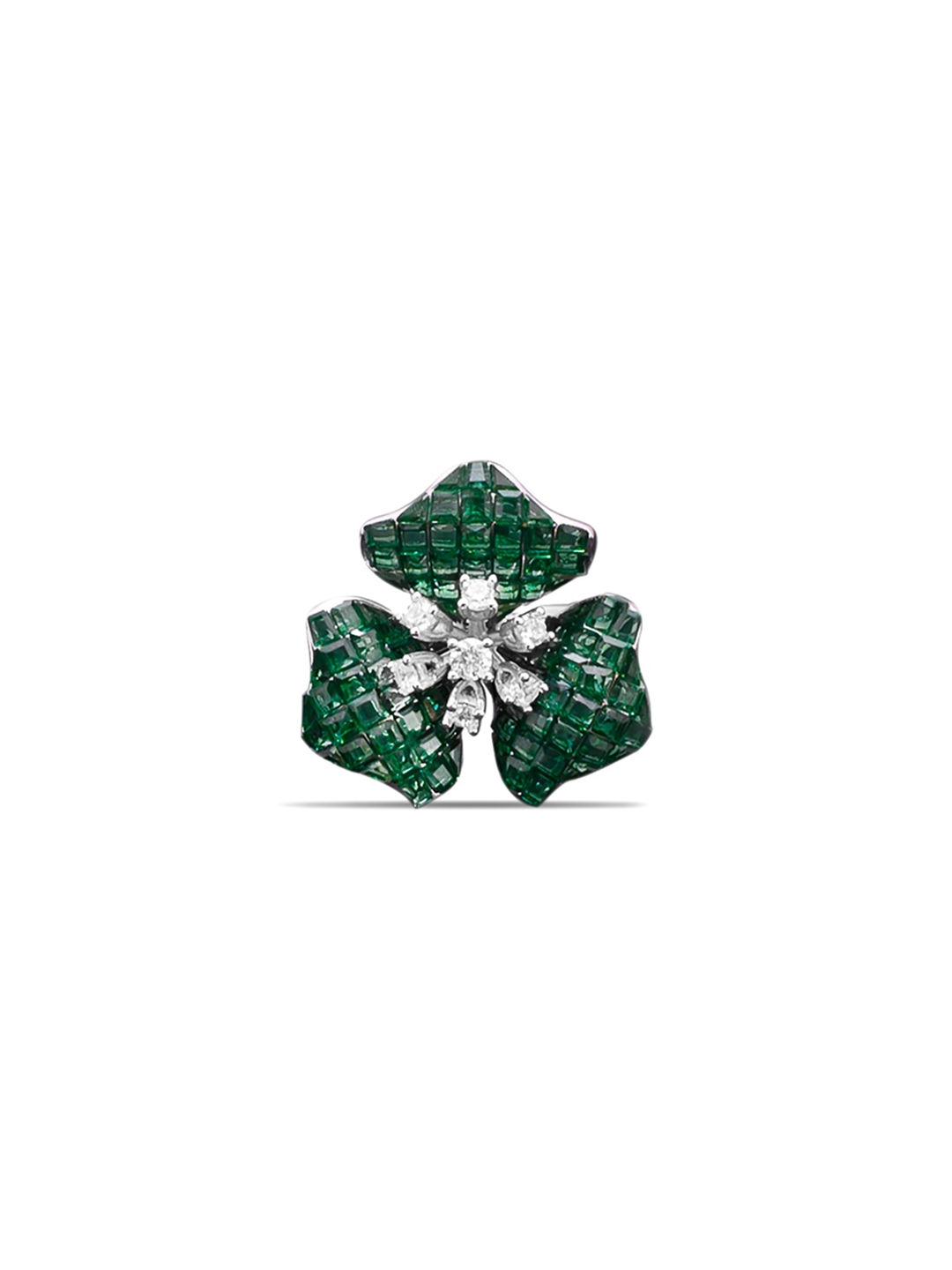 Timeless Elegance Bloom Ring Emerald