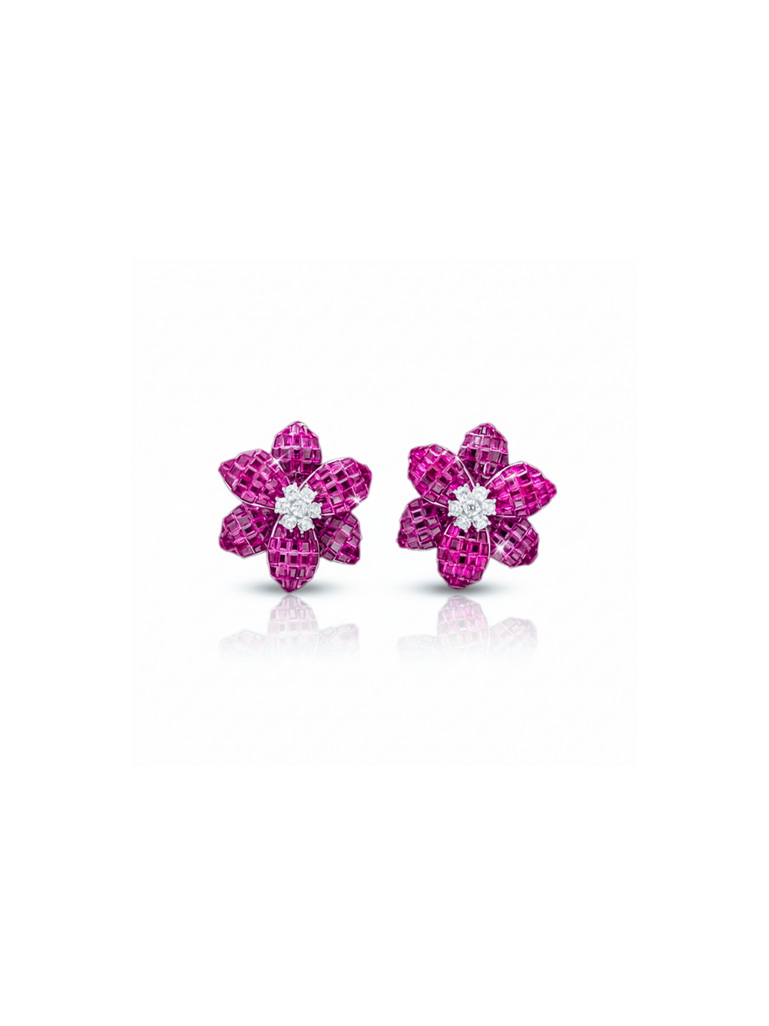 Timeless Bloom Earrings Crimson