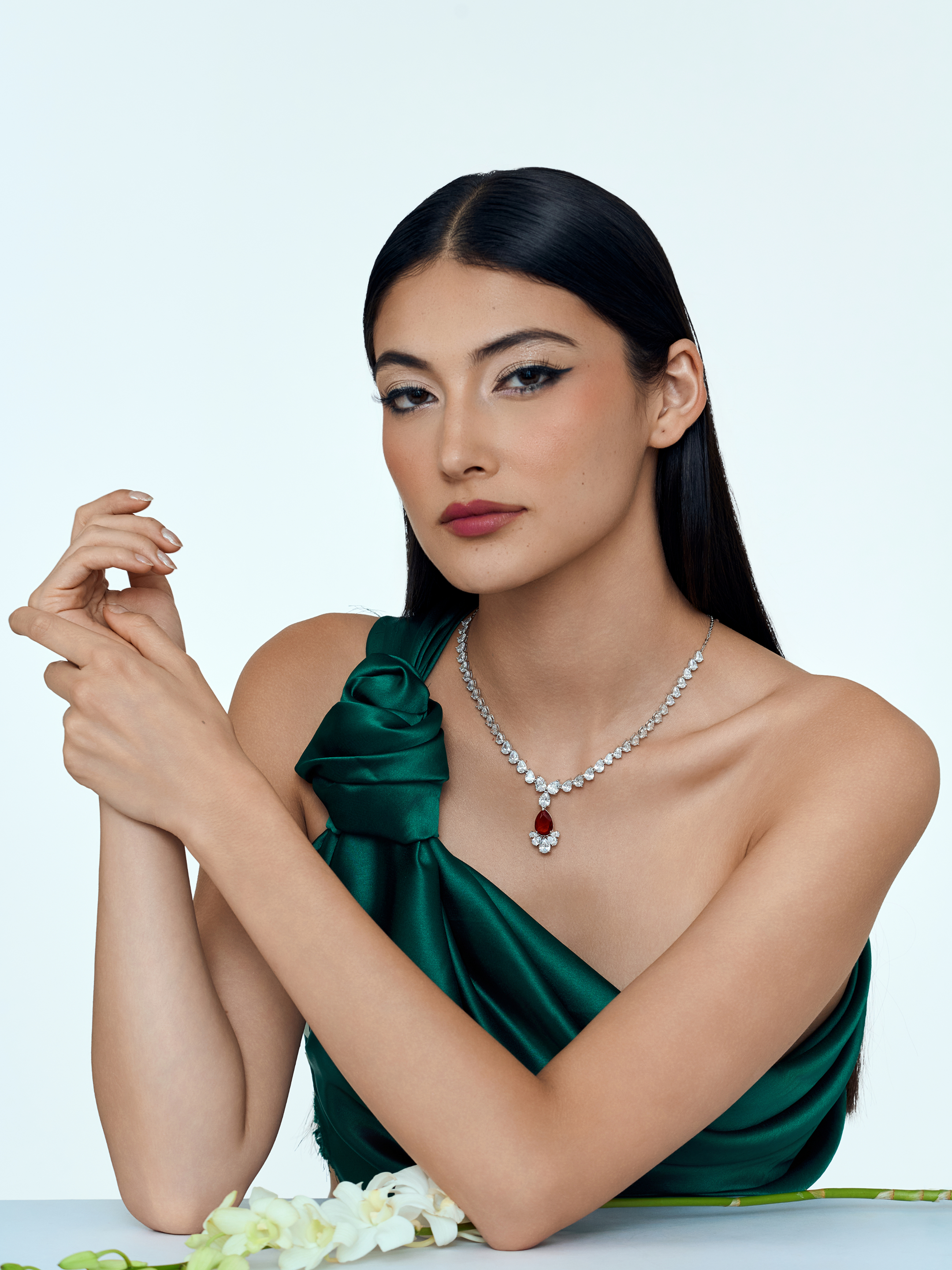 Crimson Glow Elegance Necklace