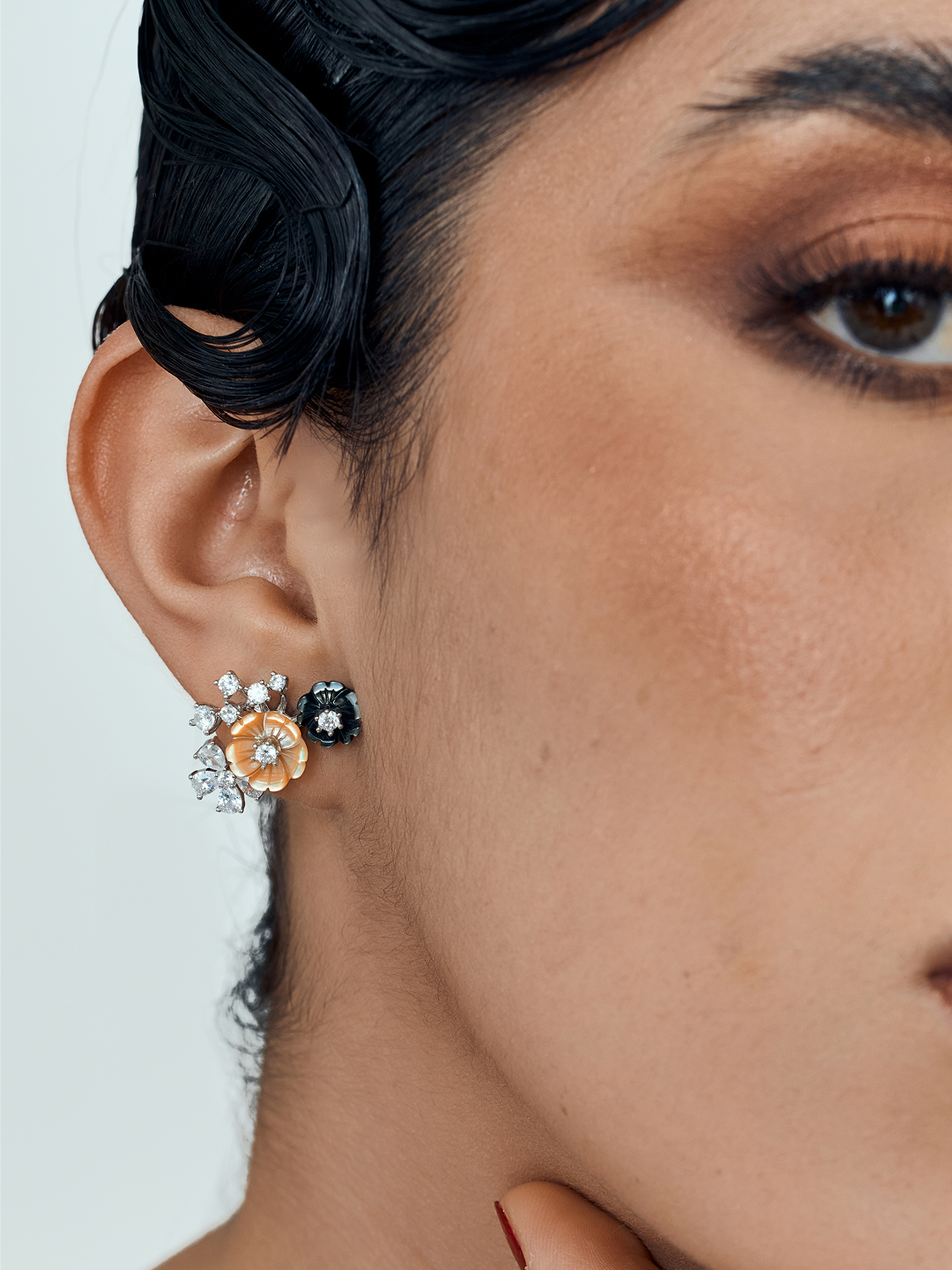 Radiant Blossom Cluster Sunflower bloom Earrings