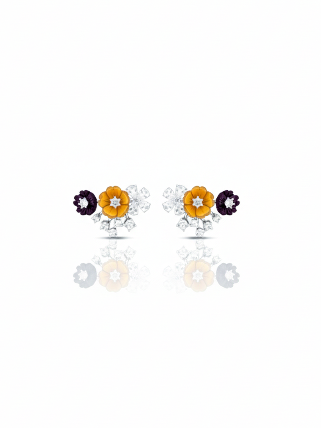 Radiant Blossom Cluster Sunflower bloom Earrings