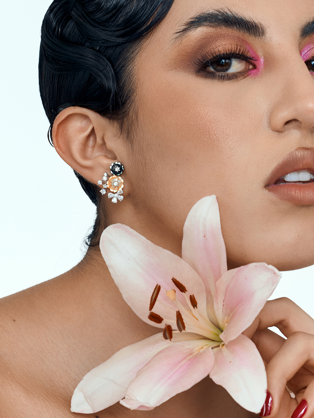 Radiant Blossom Cluster Sunflower bloom Earrings