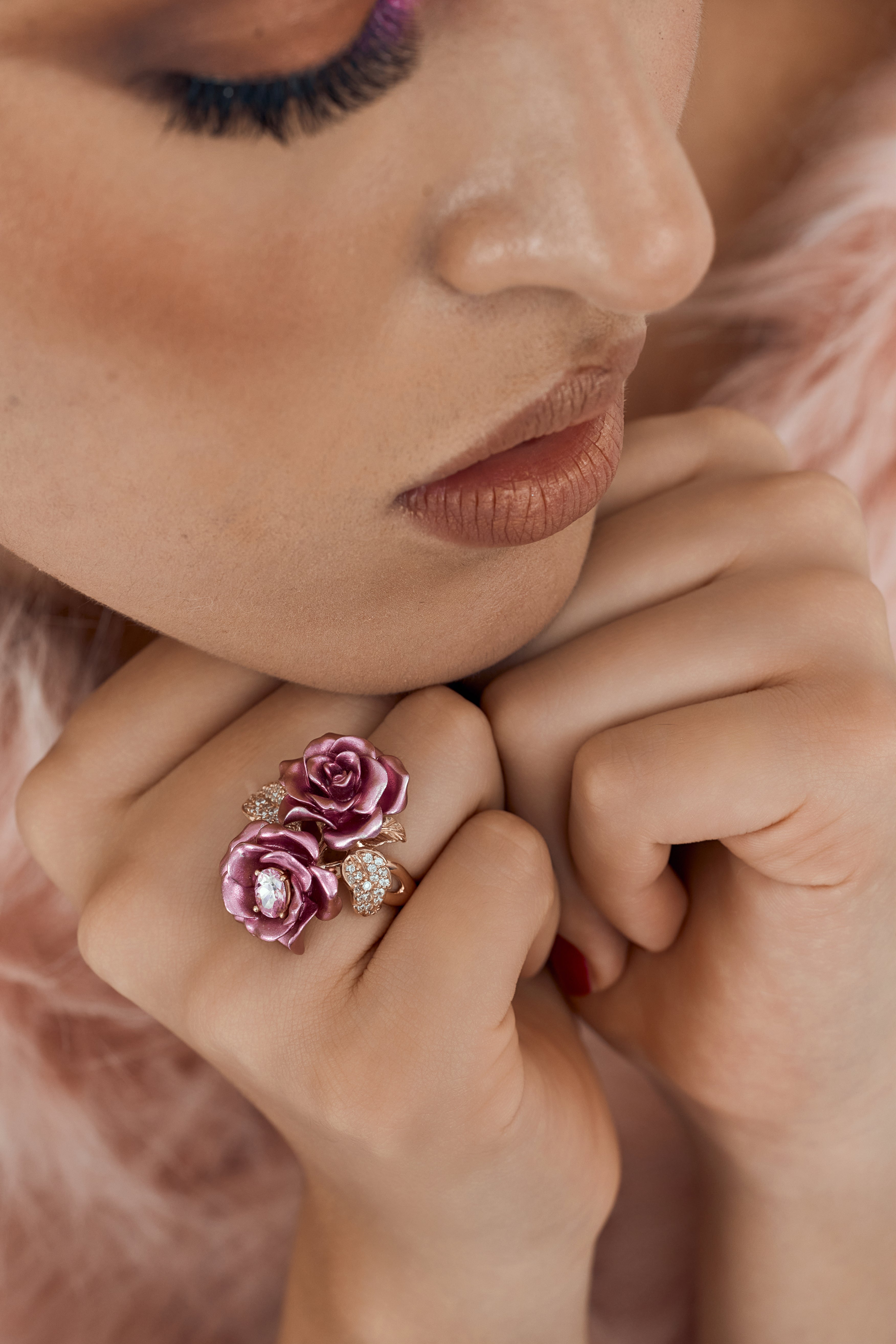 Blush Petal Vine Ring