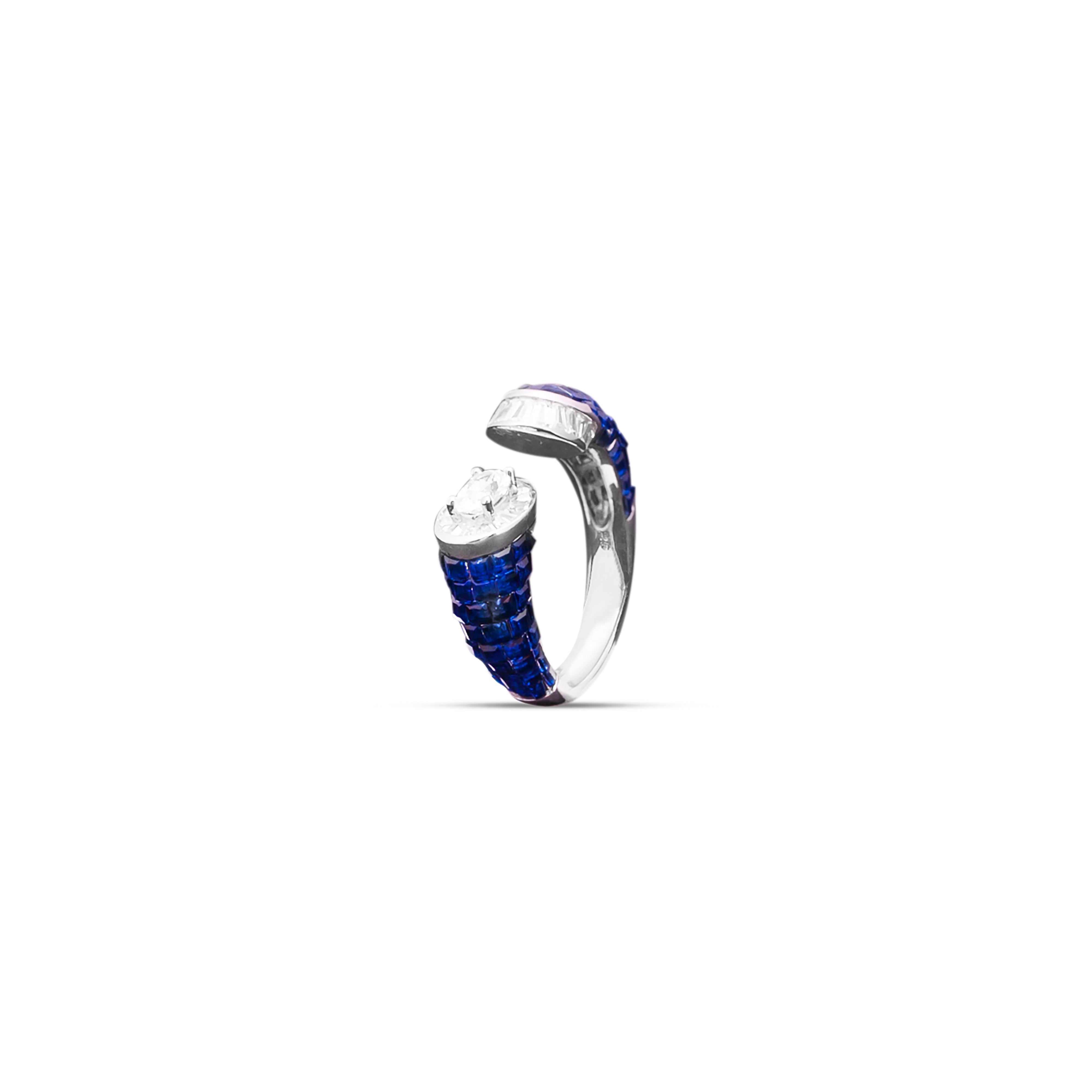 The Sapphire Glow Open Ring