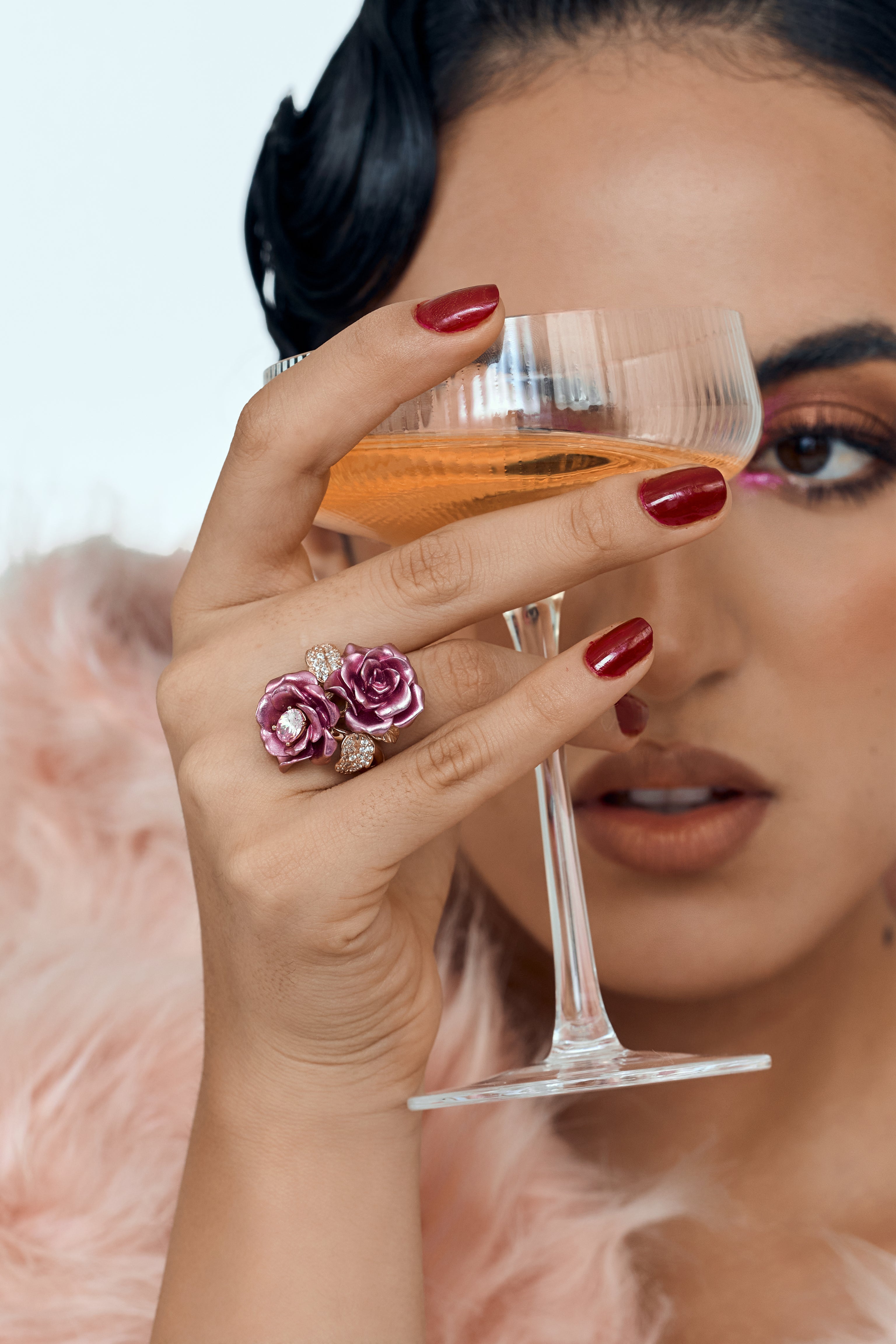 Blush Petal Vine Ring
