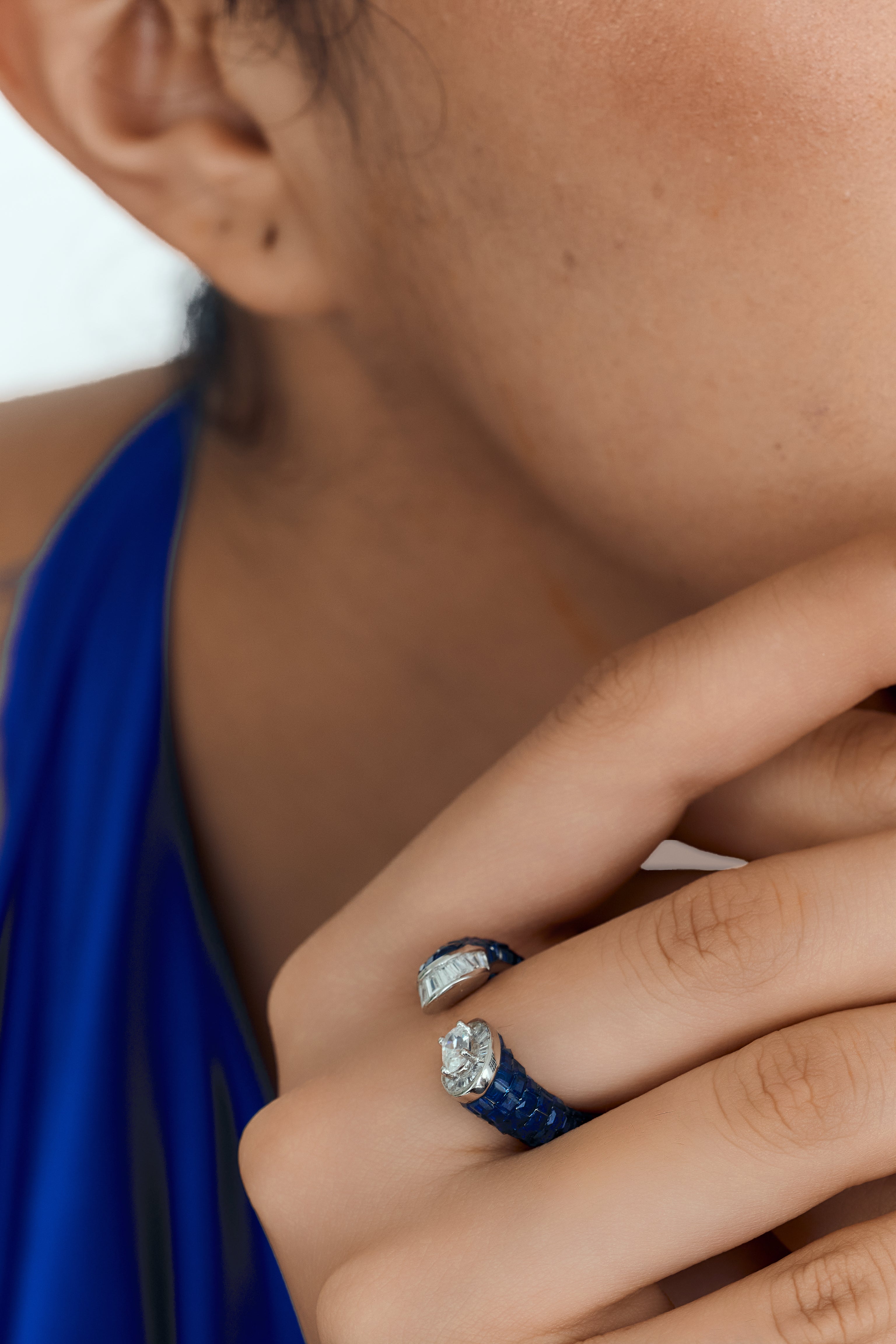 The Sapphire Glow Open Ring