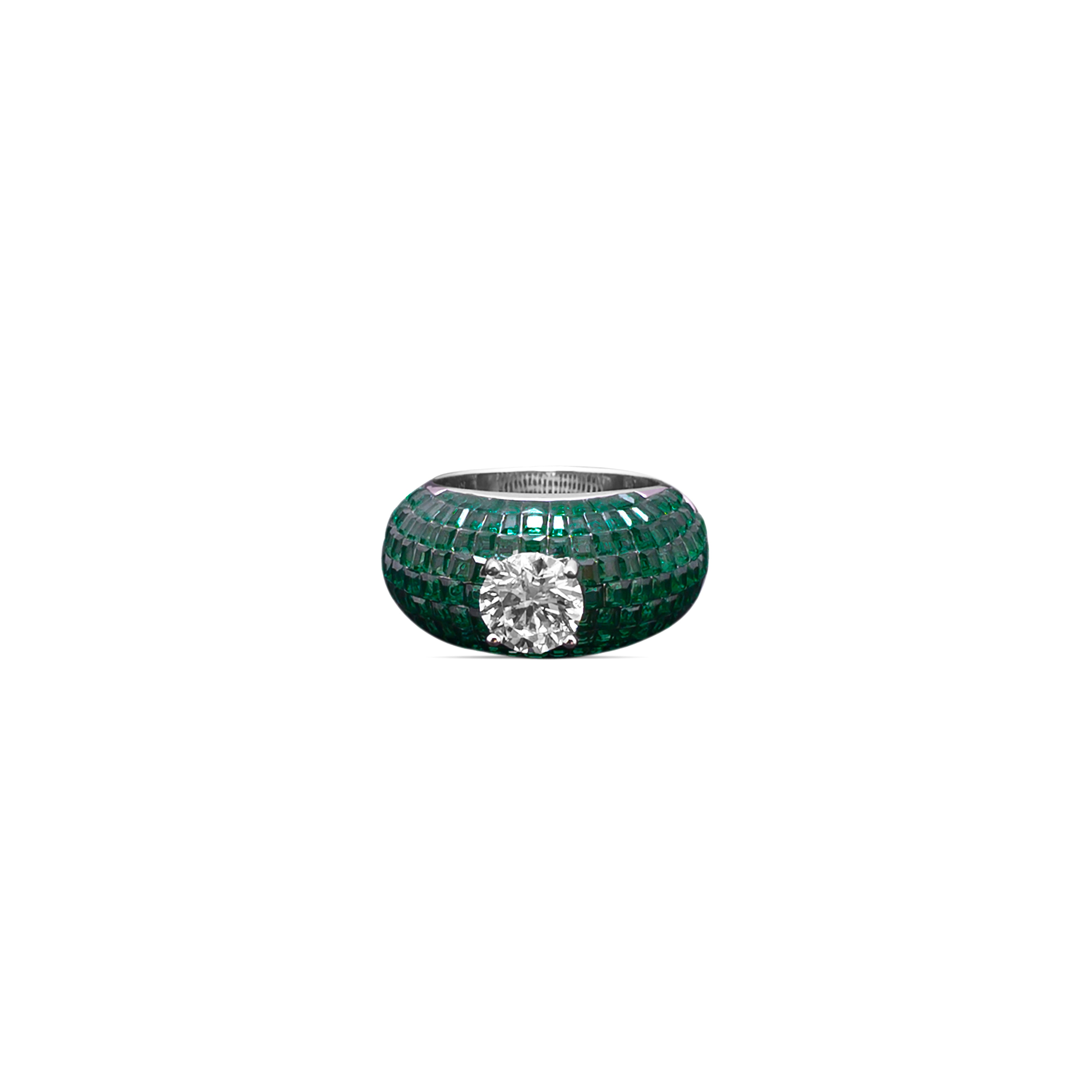Emerald Radiance Solitaire Ring
