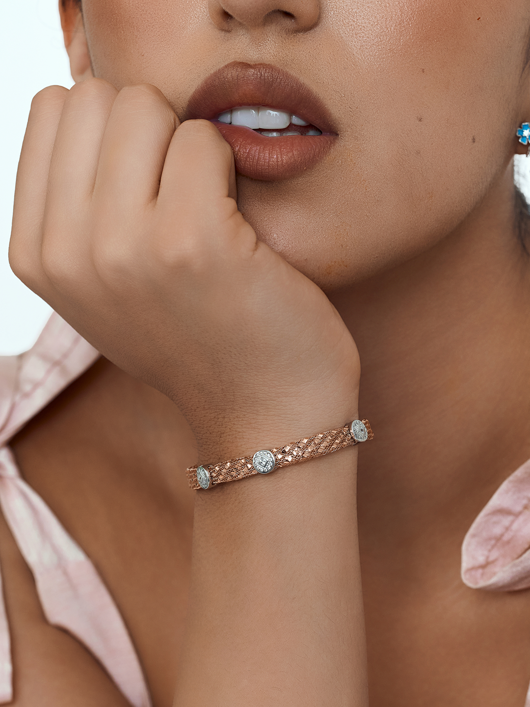 Accent Mesh Bracelet Rose Gold