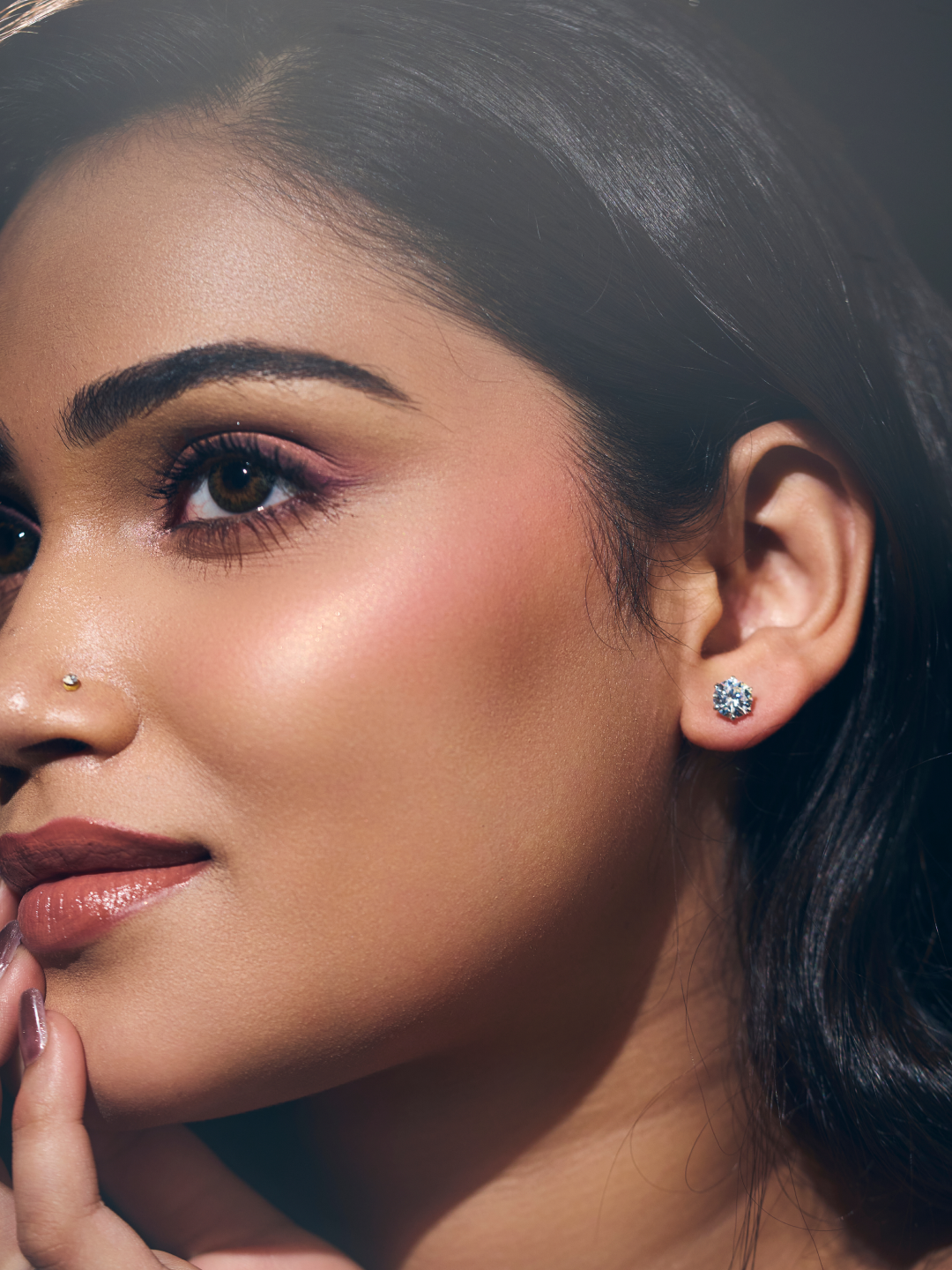 Round Cut Stud Earrings