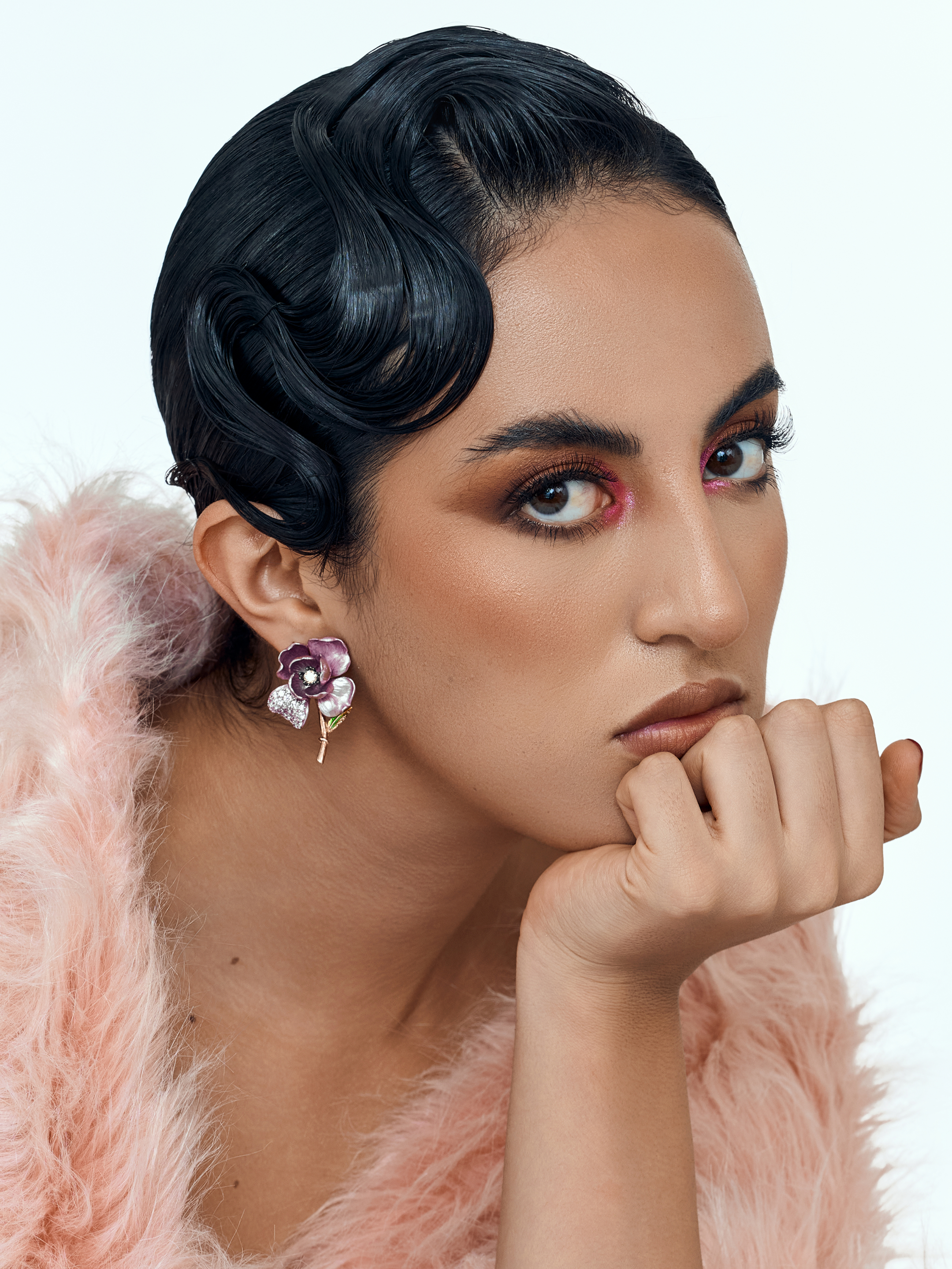 Blush Stem Bloom Earrings