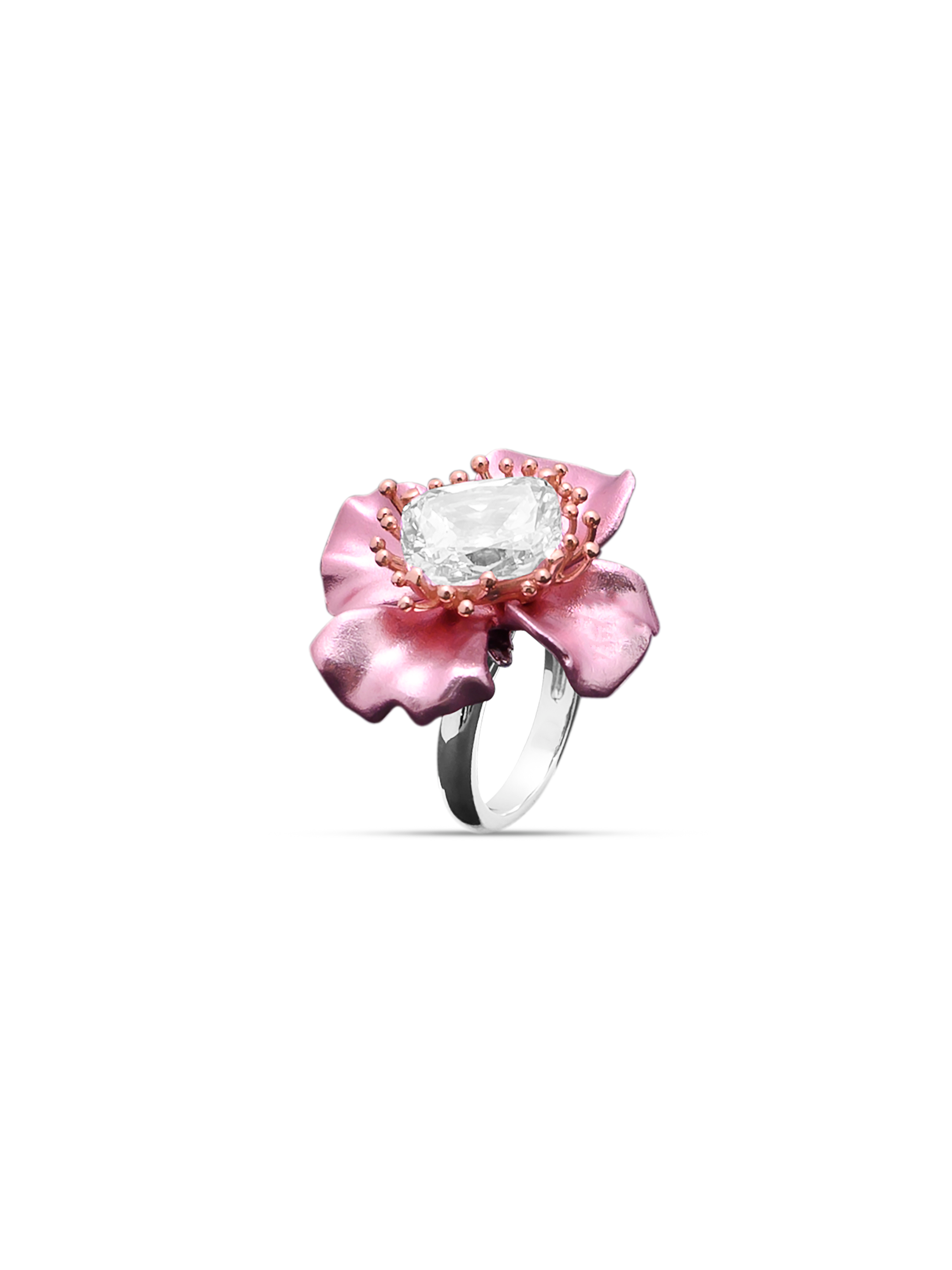 Celestial Bloom Cocktail Ring Pink