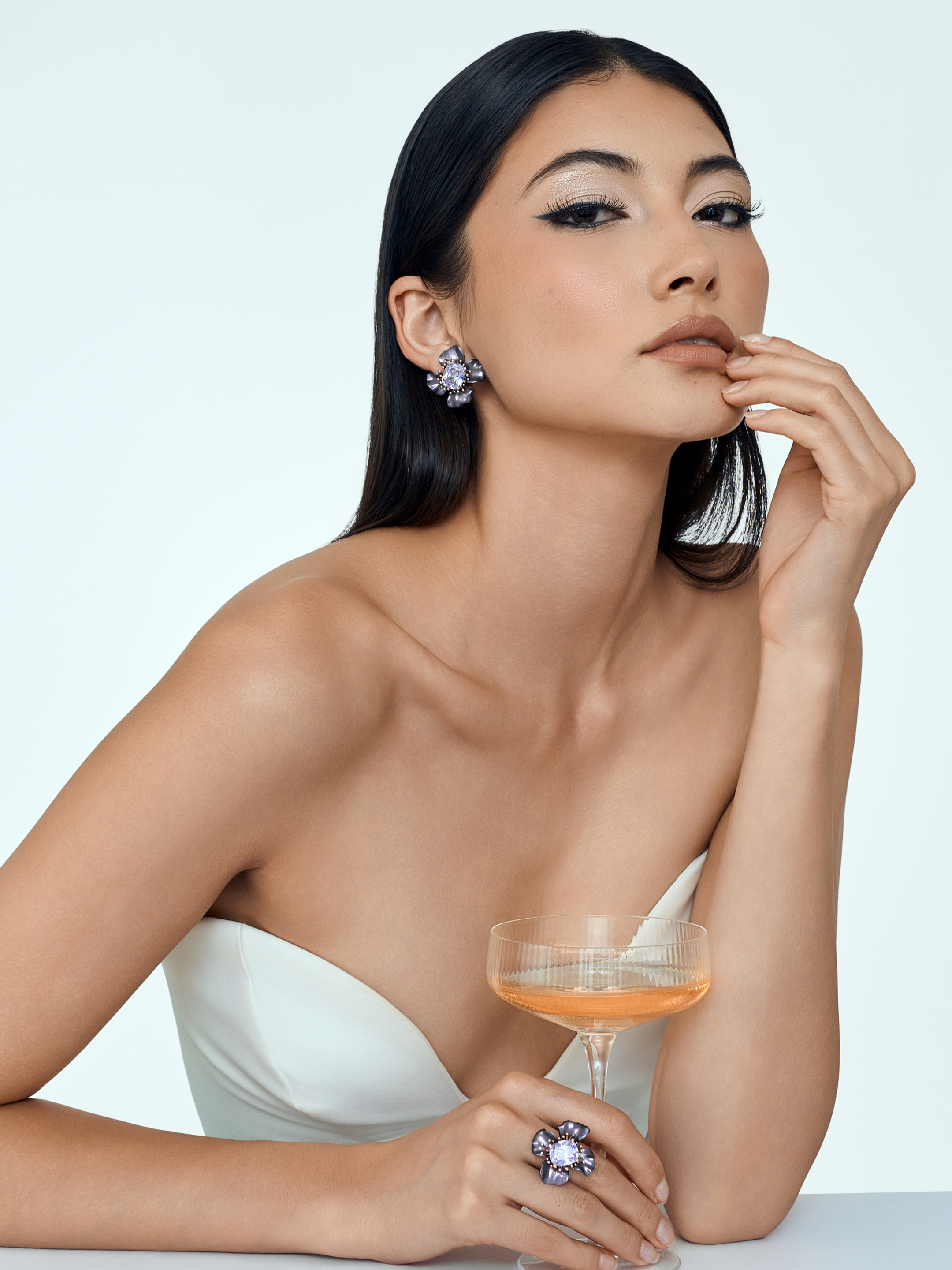 Enchanted Bloom Radiance Studs Lavender