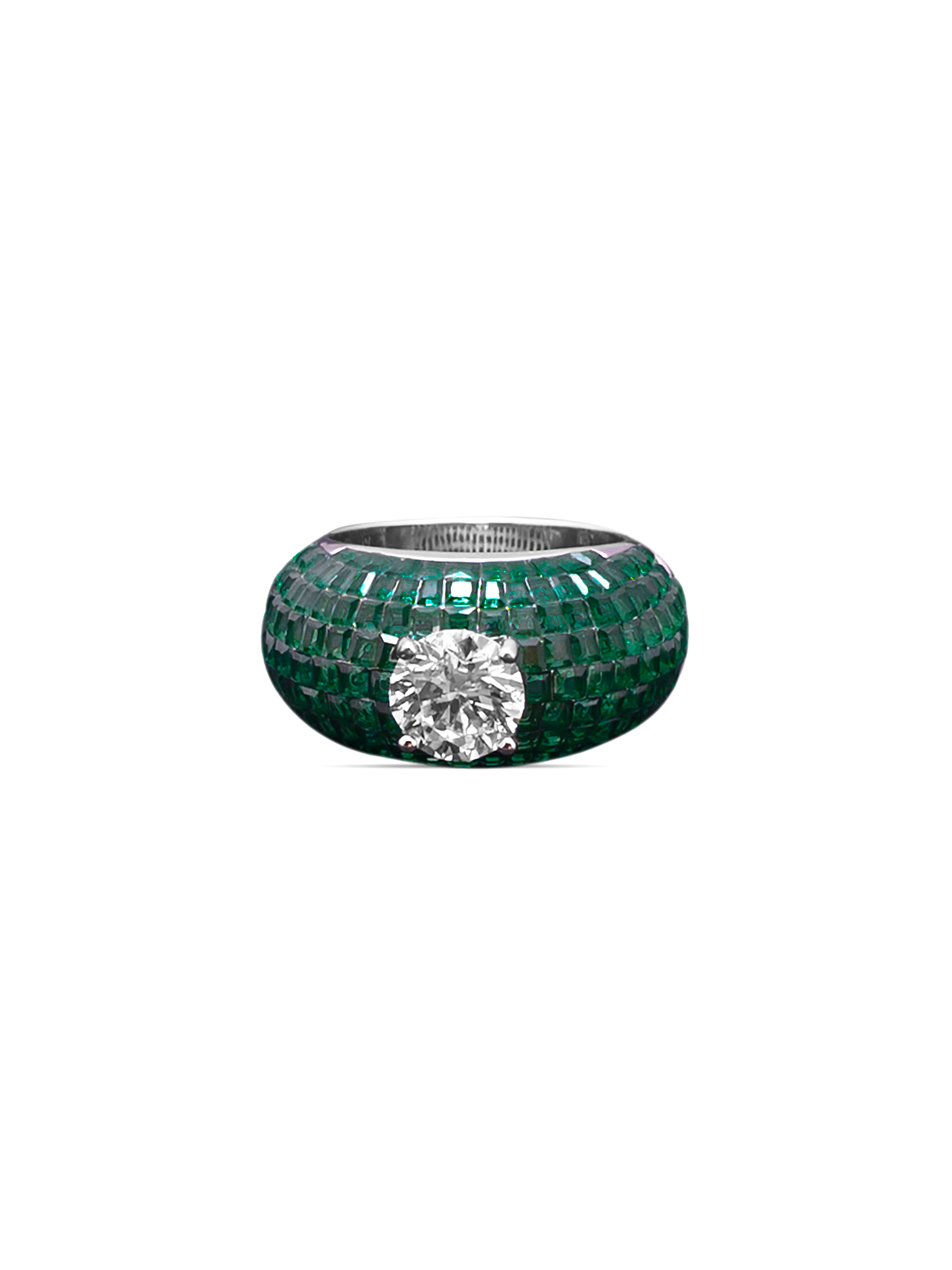 Emerald Radiance Solitaire Ring