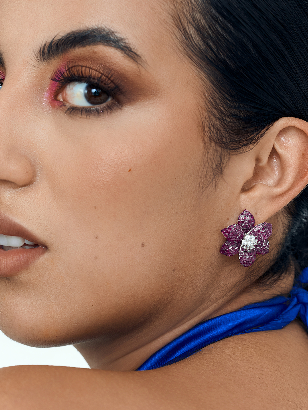 Timeless Bloom Earrings Crimson