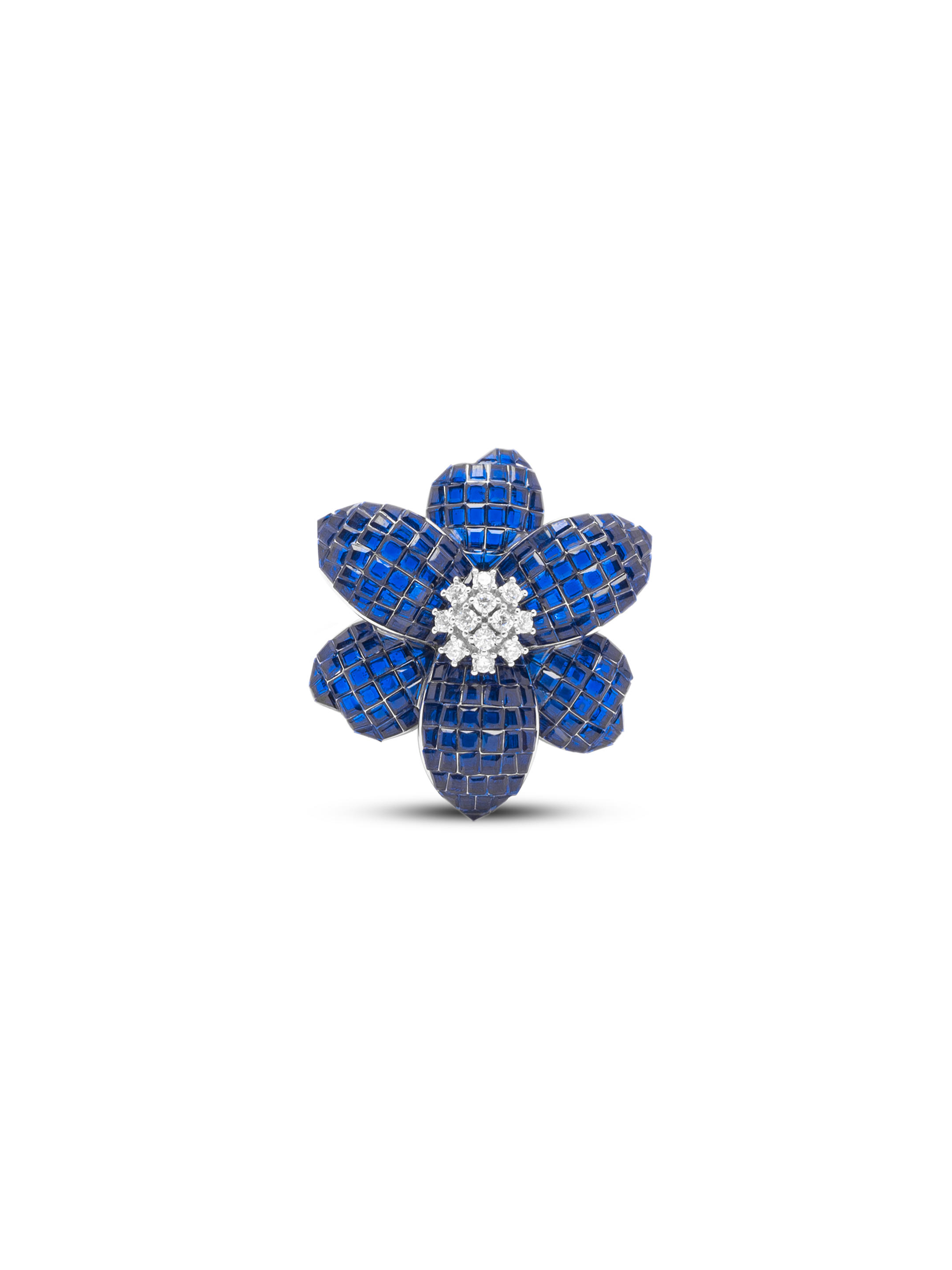 Enchanted Glow Bloom Brooch Sapphire