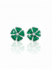 Floral Glow Blossom Earrings Emerald