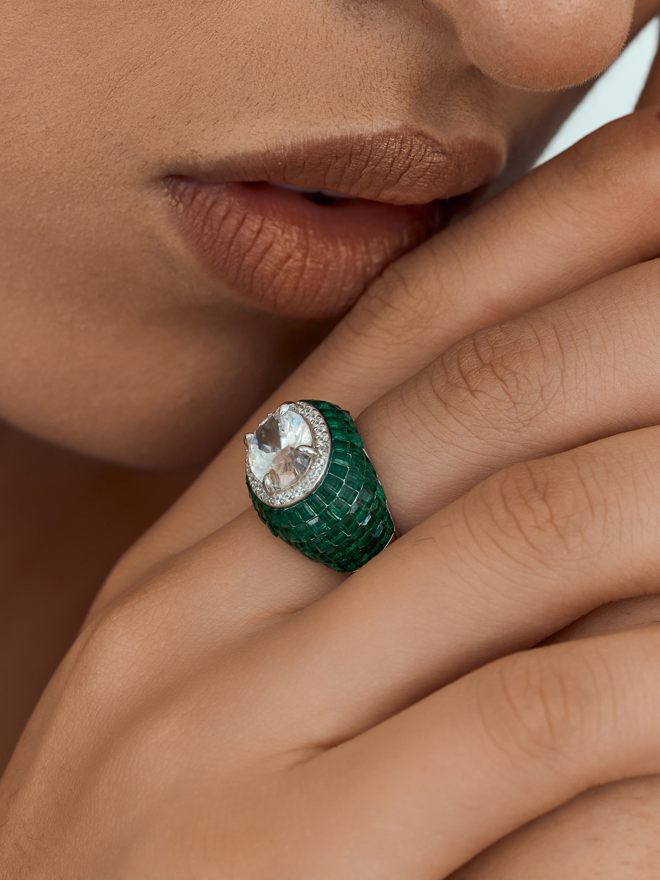 Emerald Elegance Solitaire Ring