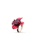 Celestial Bloom Cocktail Ring Red